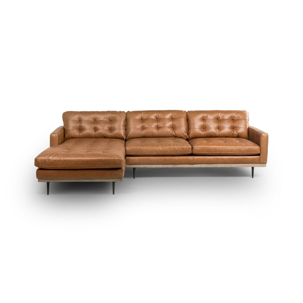 Sonoma Butterscotch Leather / Left Chaise front view