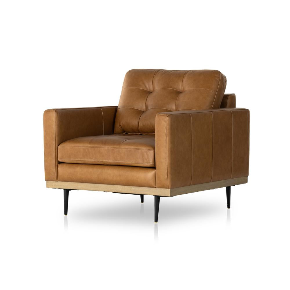 Novak Chair sonoma butterscotch leather angled