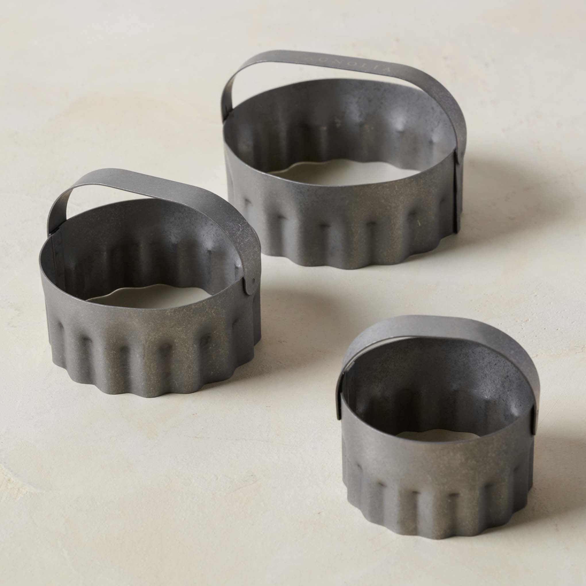 Magnolia Fluted Biscuit Cutters in various sizes