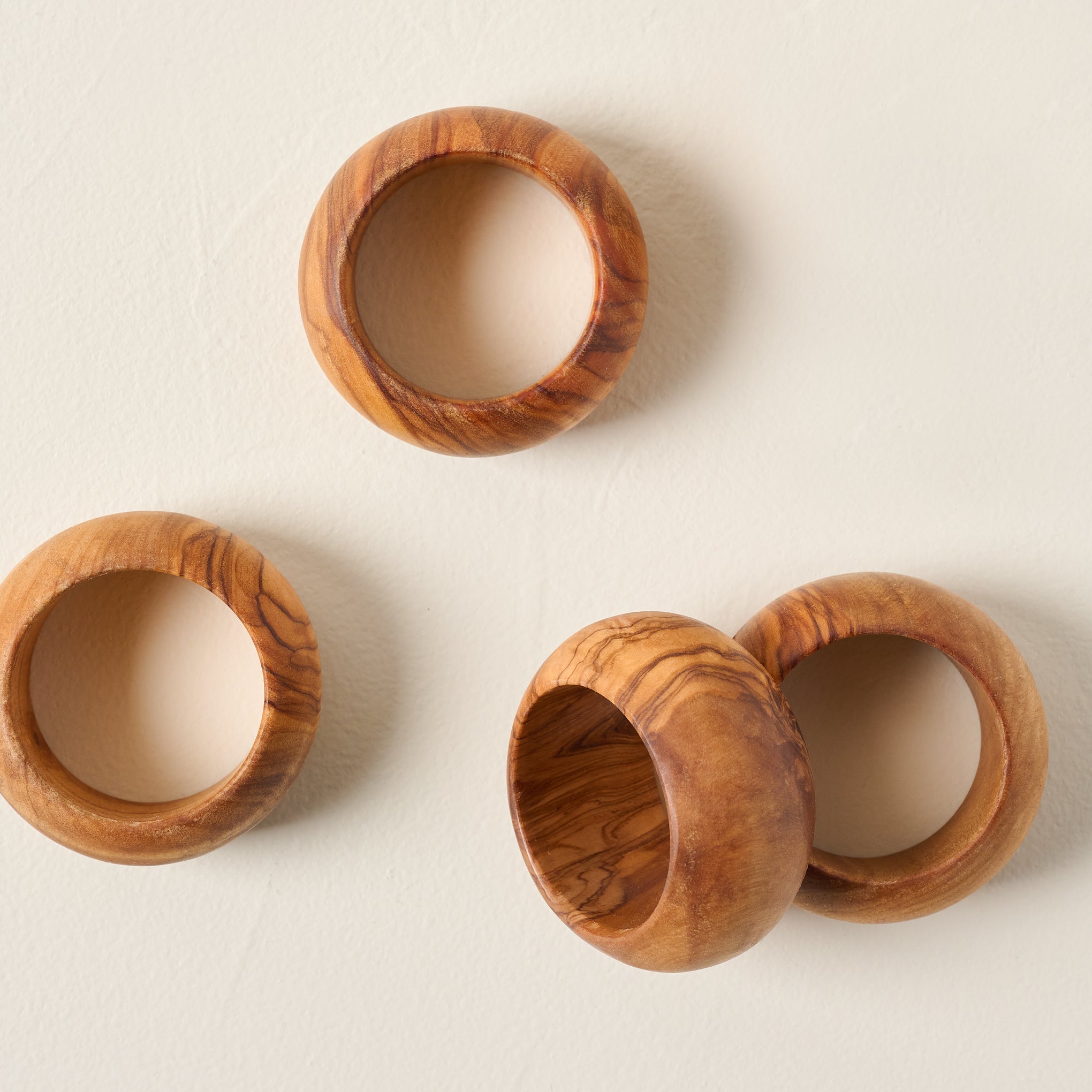 4pc Wooden Napkin Ring Set Brown - Hearth & Hand™ With Magnolia : Target