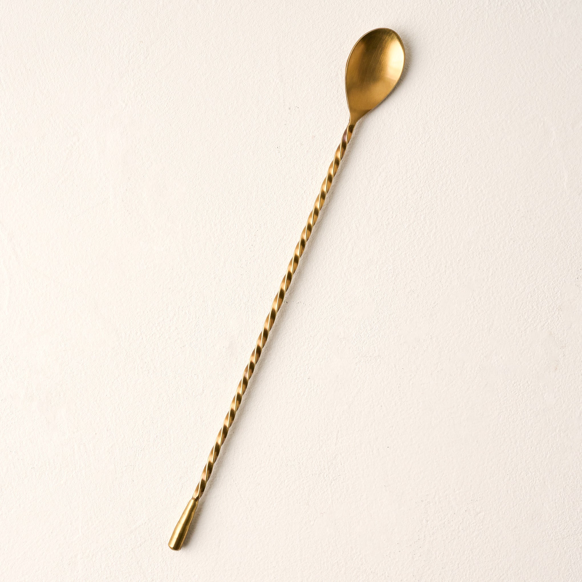 Antique Brass Twisted Handle Cocktail Stirring Spoon