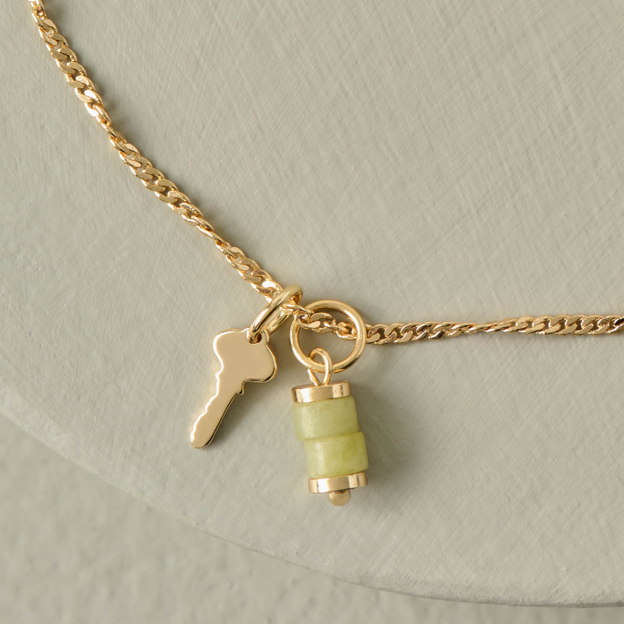 Golden Key Chain Necklace - Magnolia