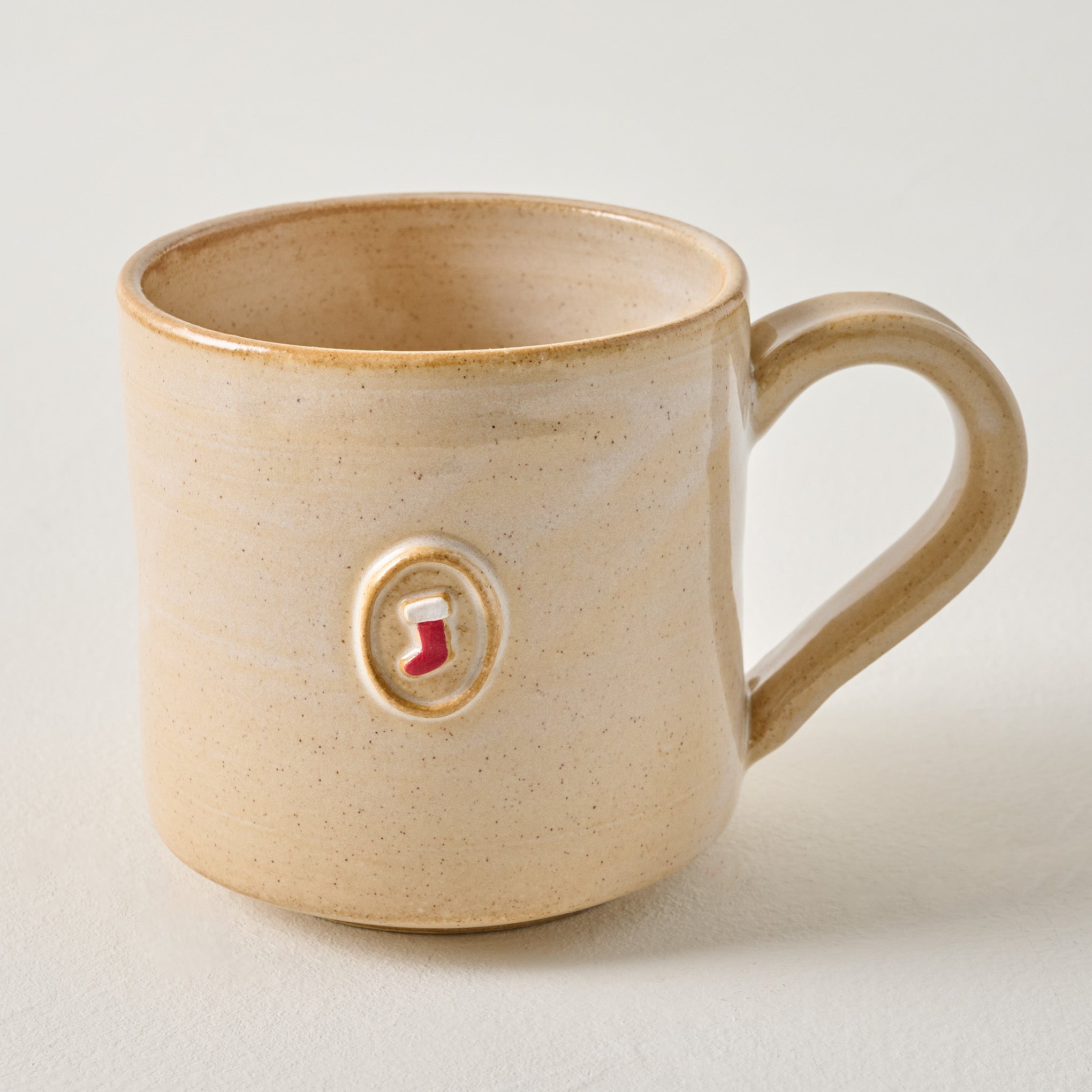 Black Oak Artisan Stocking Beige Mug