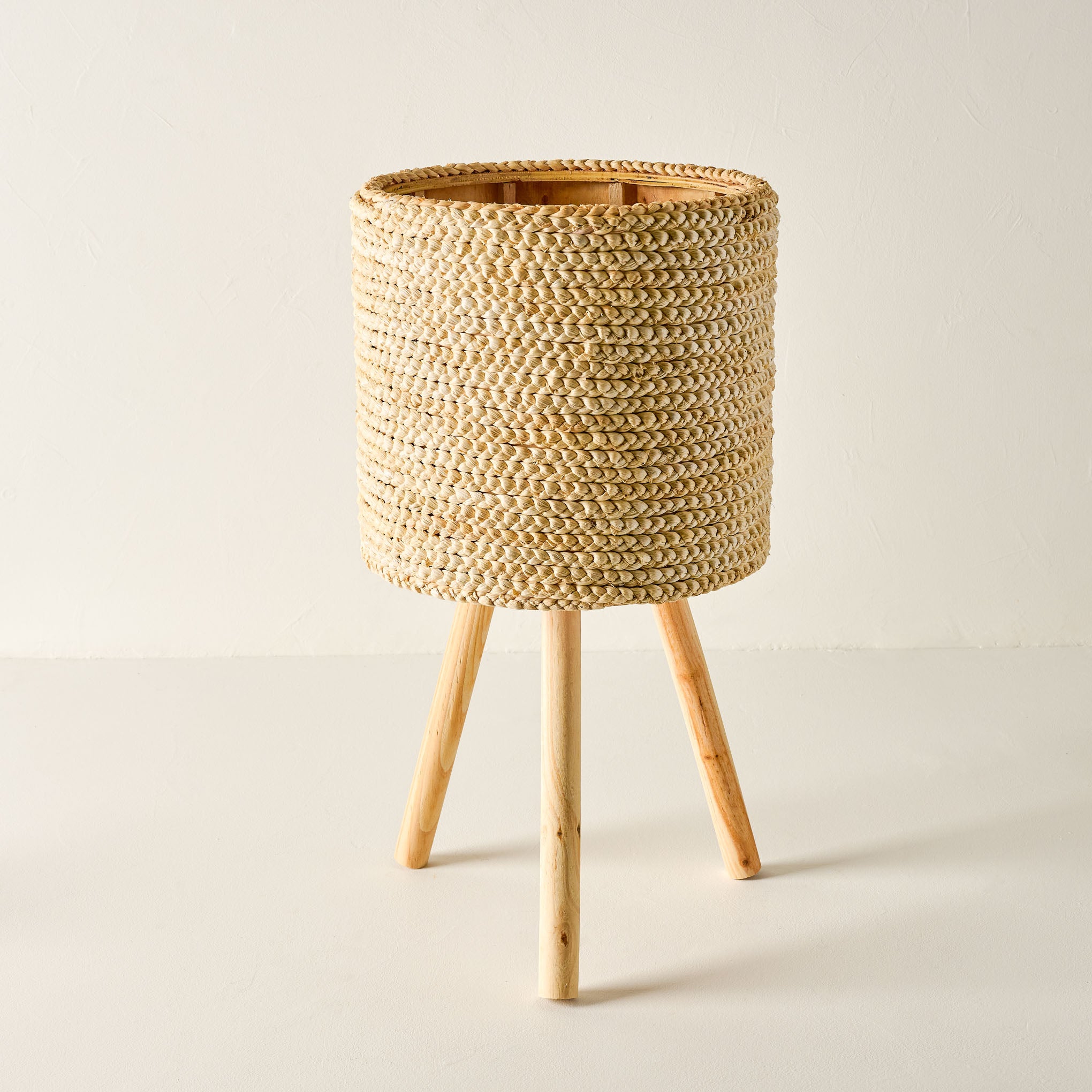 Bleached Woven Plant Stands