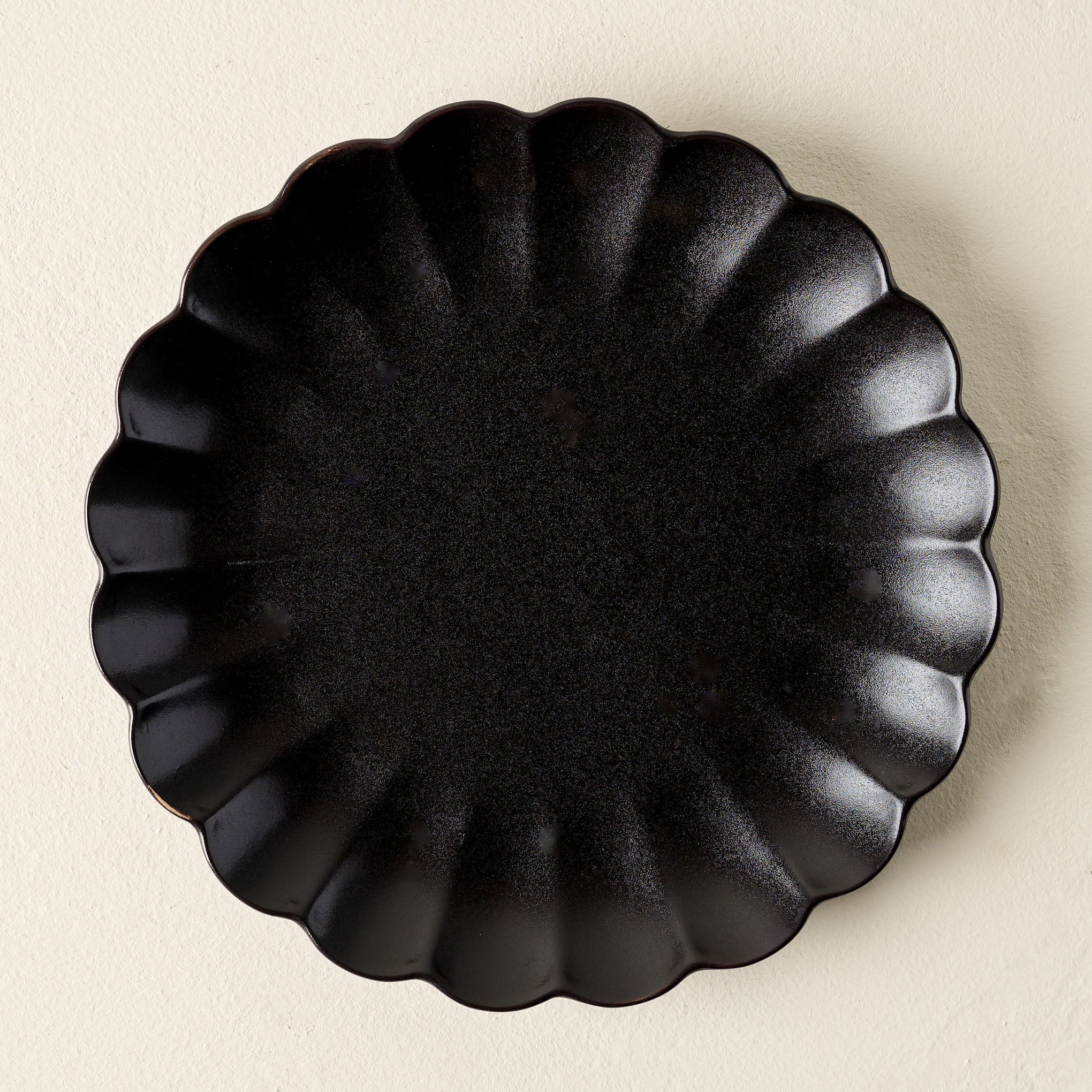 Black Scalloped Plate - dinner Items range from $12.00 to $16.00