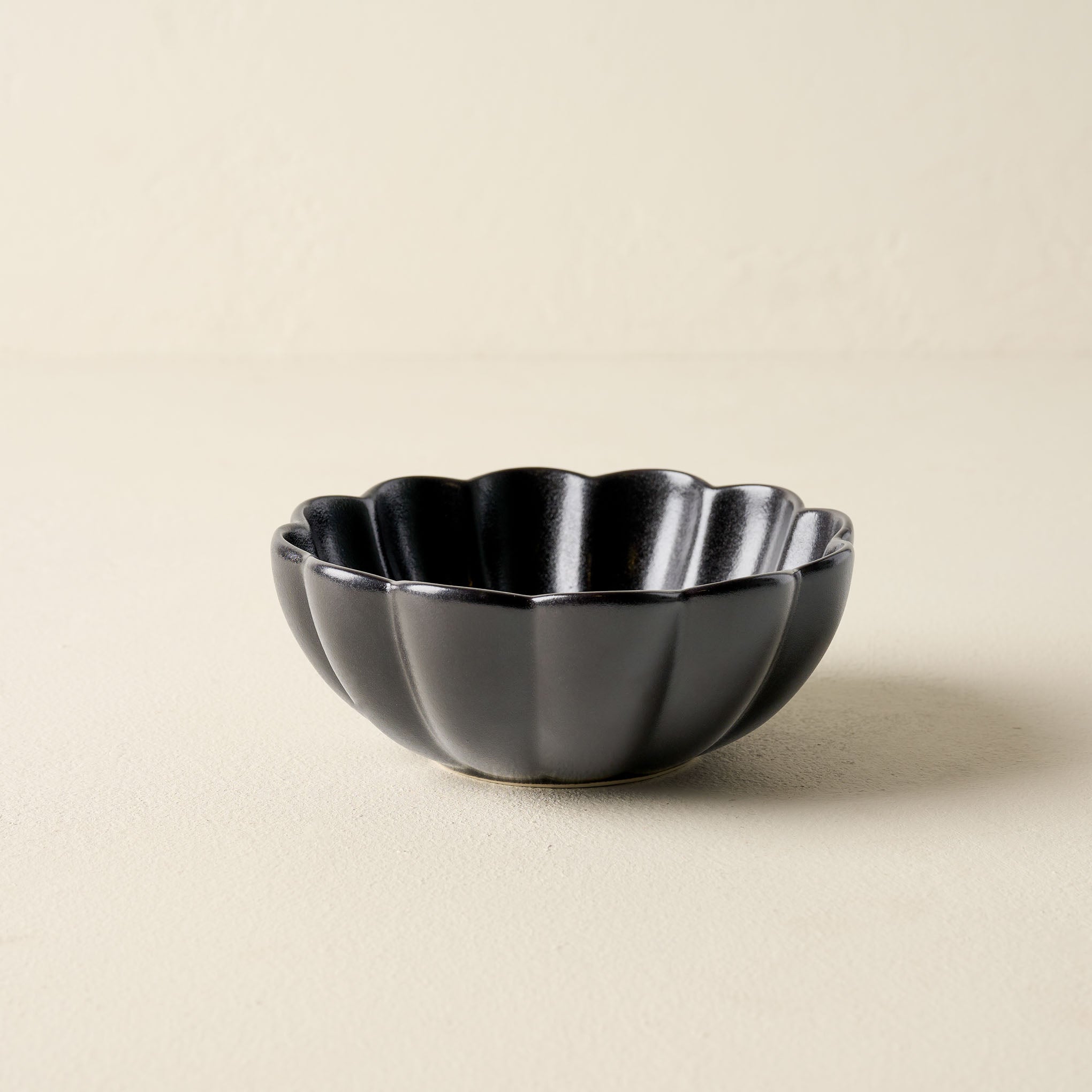 Black Scalloped Cereal Bowl $14.00