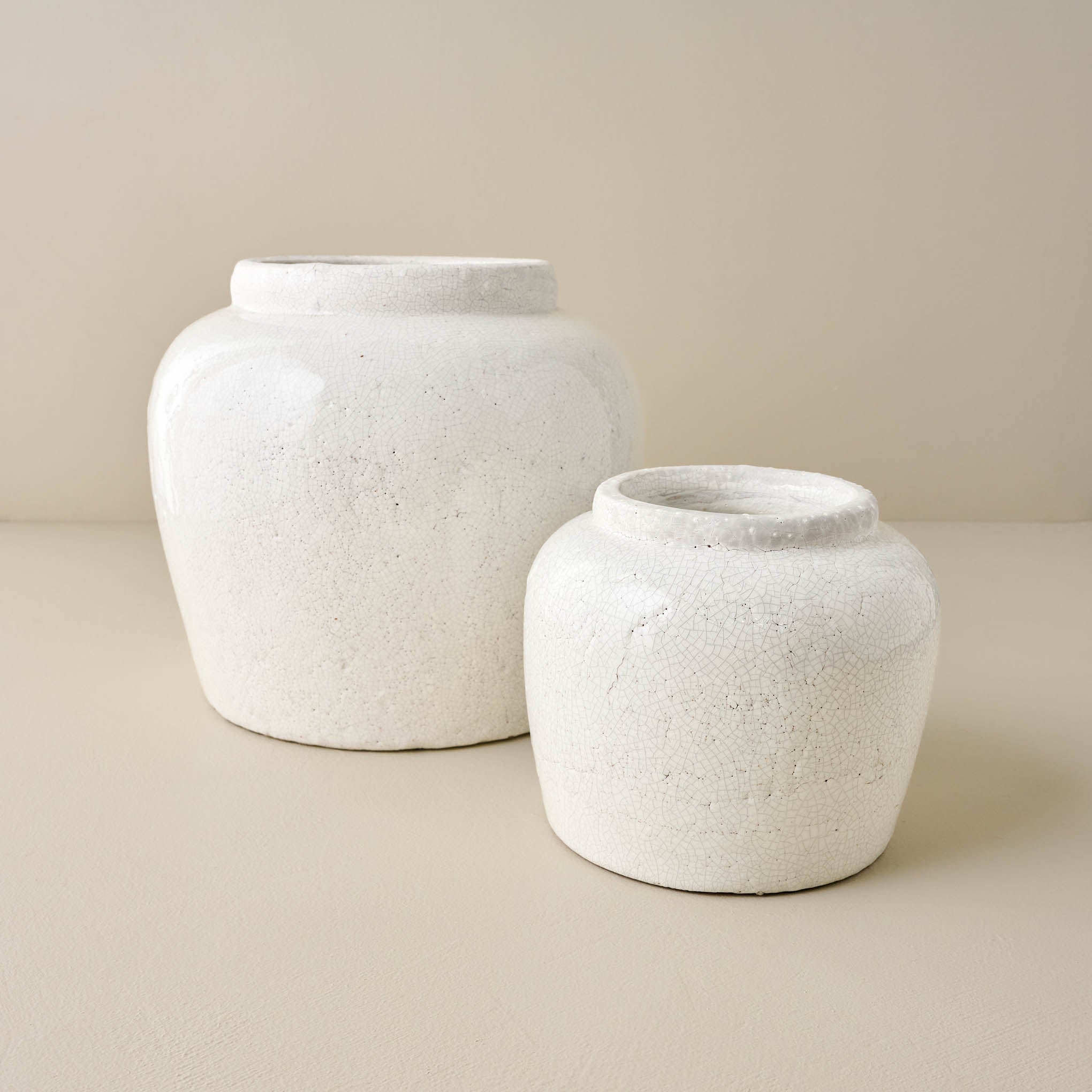 Rebecca Crackle Ceramic Vase in small and large size Items range from $30.00 to $90.00