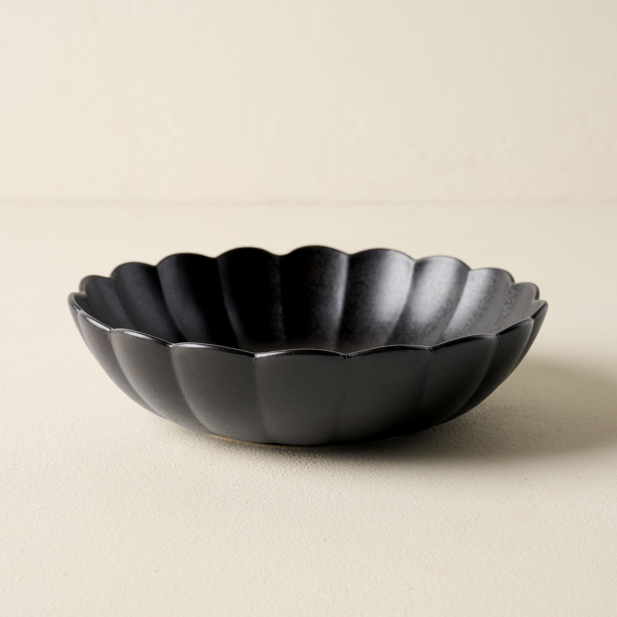 Black Scalloped Serving Bowl $30.00