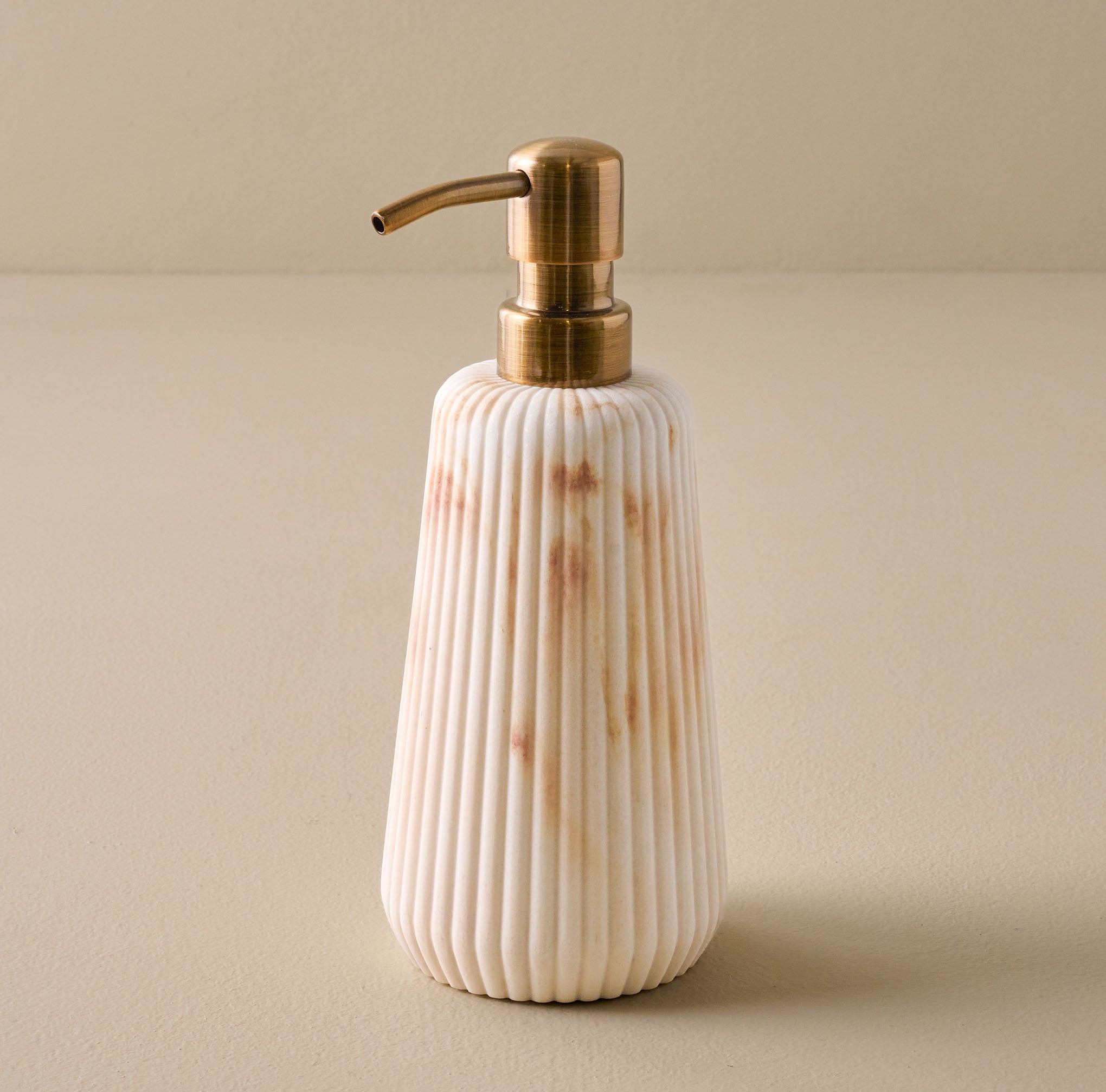 Fluted Quartz Soap Pump