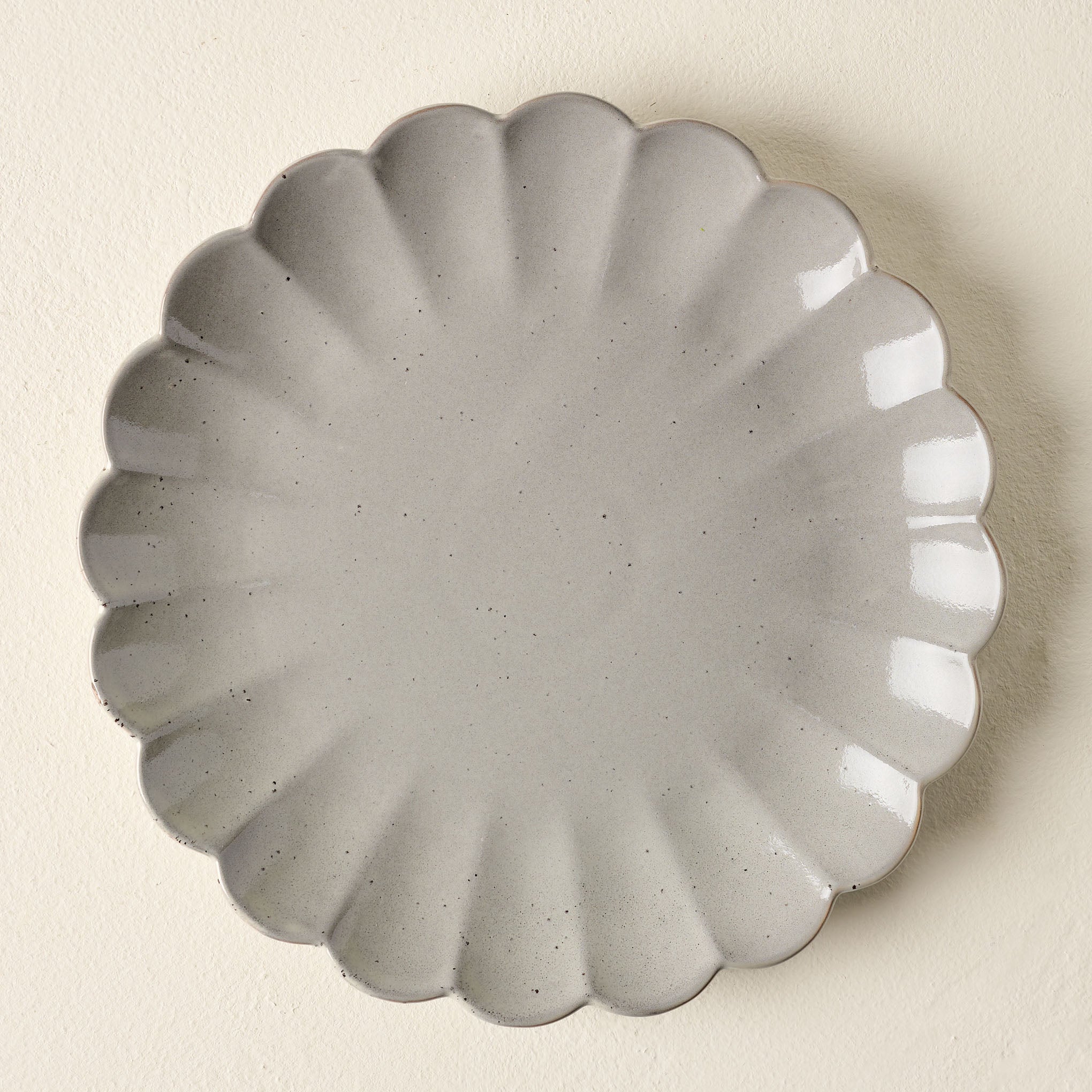 Grey Scalloped Plate - dinner Items range from $4.00 to $16.00