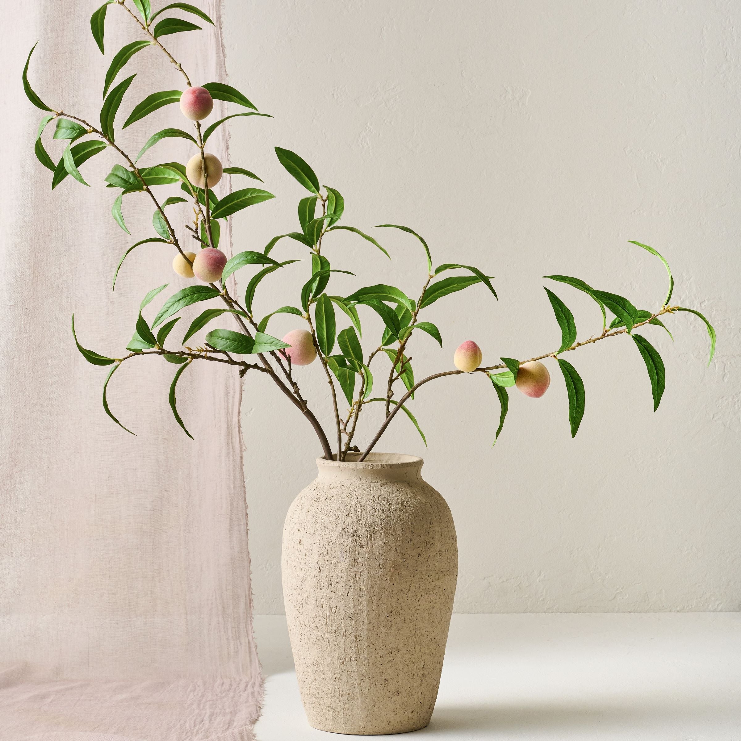 Adrienne Vase + Peach Stem Pairing $78.00