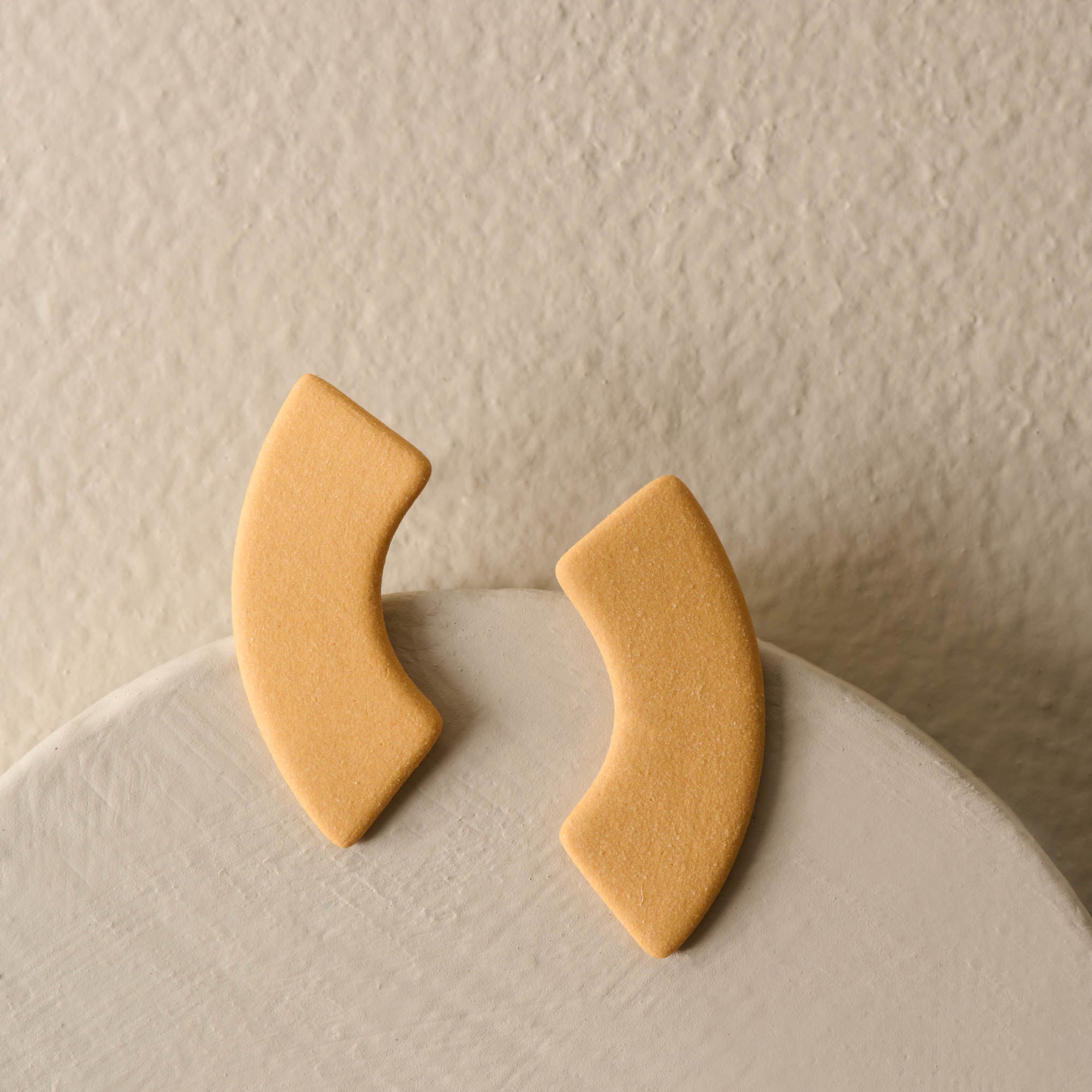 Golden Rod Curve Earrings