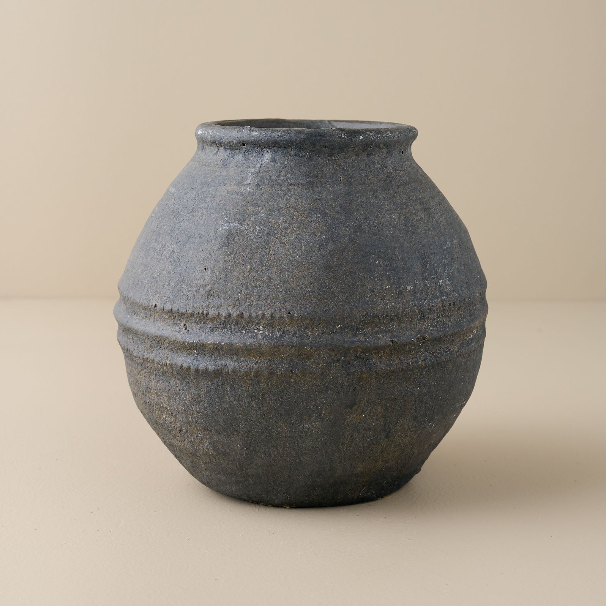 Black Round Concrete Vase $68.00