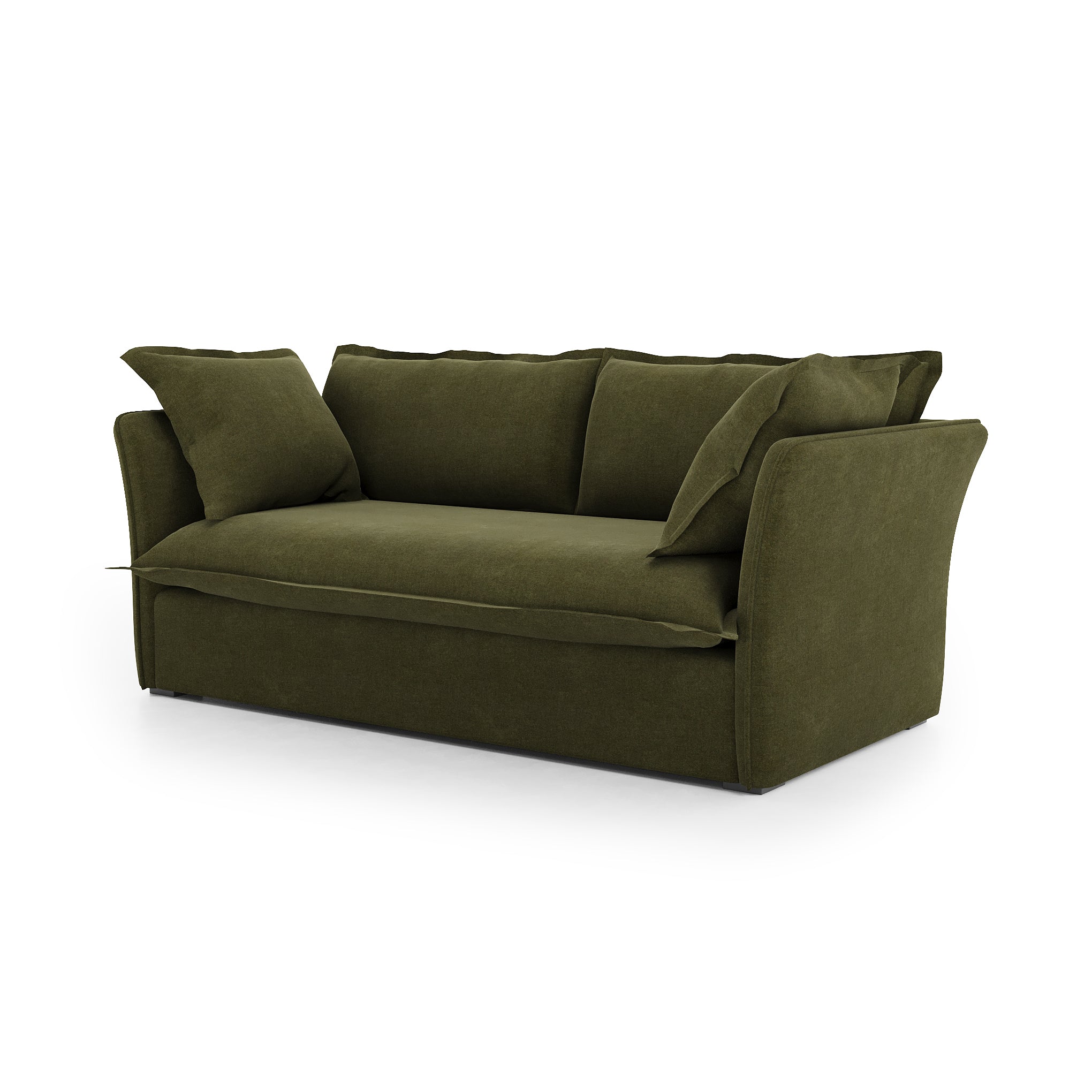 Sunday Sofa forest velvet angled view Items range from $2299.00 to $2699.00