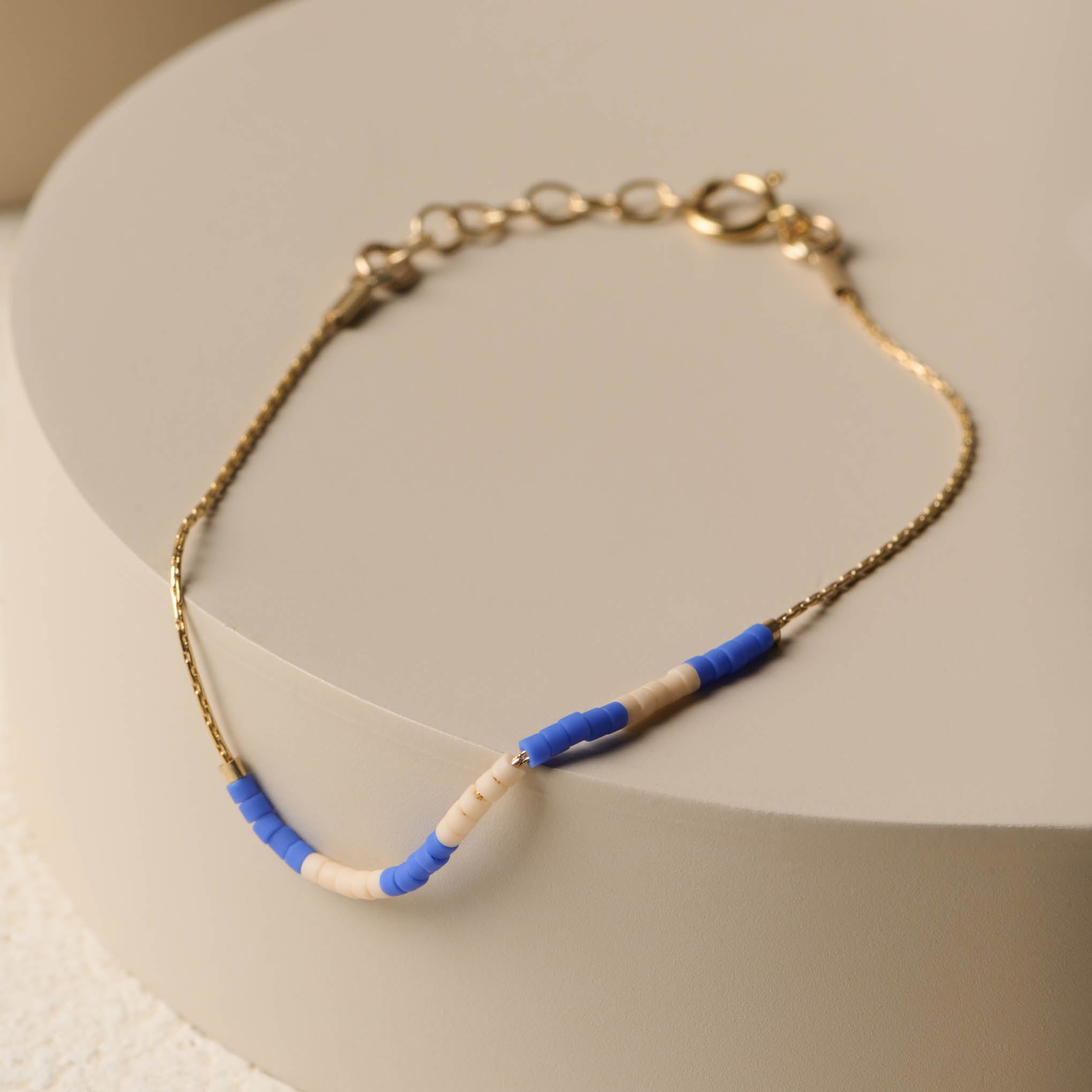 Periwinkle & Cream Kaleid Bracelet $46.00