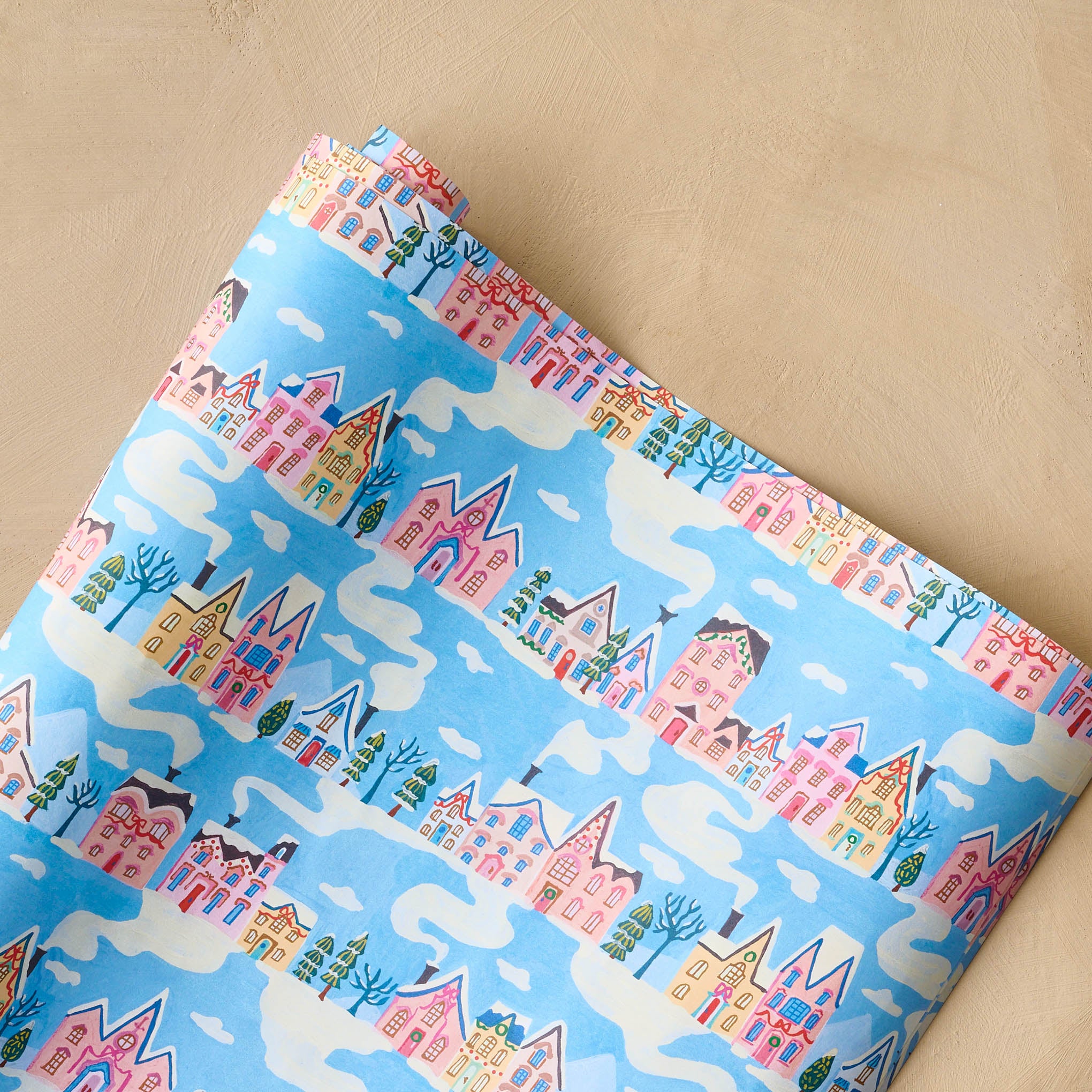 Little Pink Houses Wrapping Paper Sheets - Magnolia