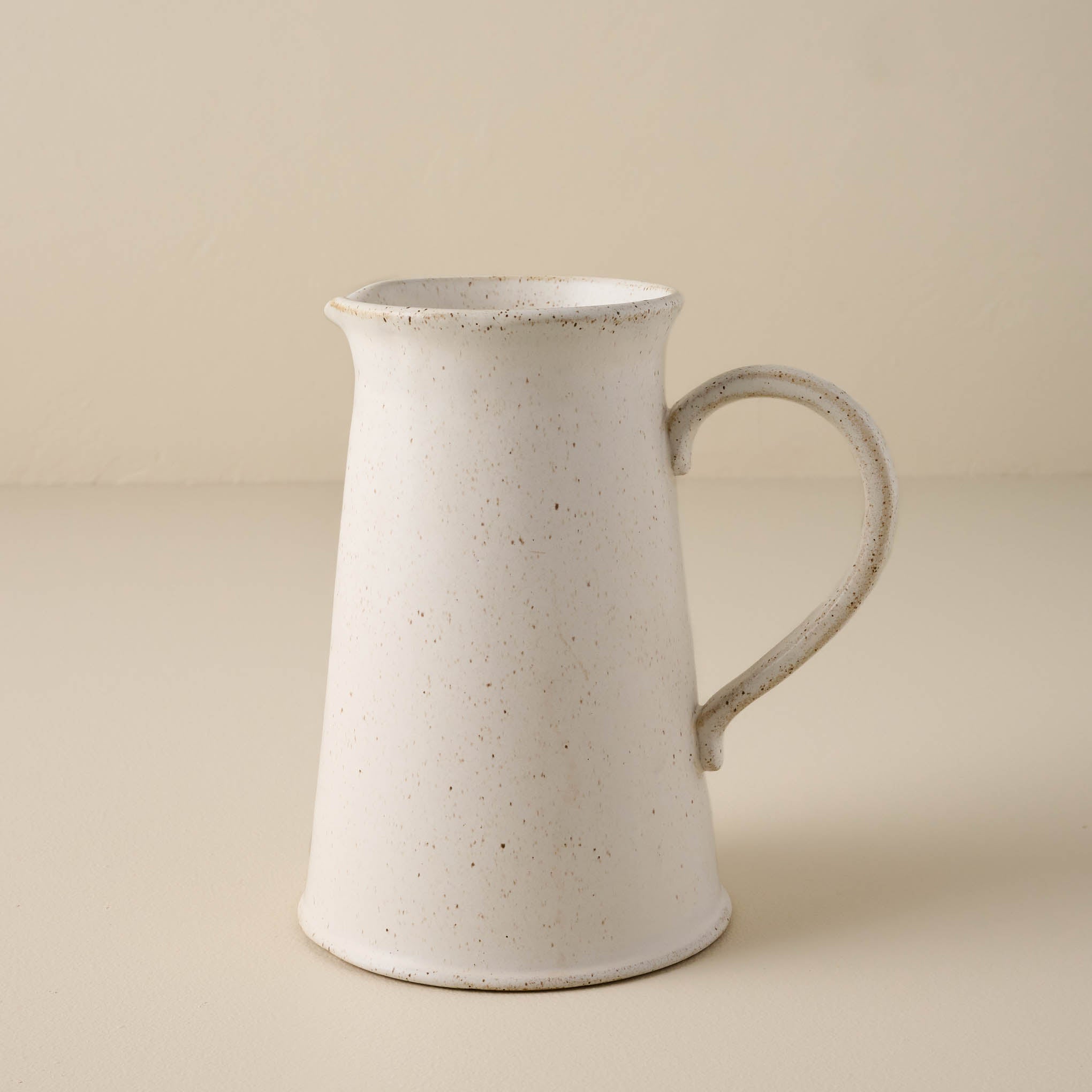 French White Speckle Pitcher $30.00