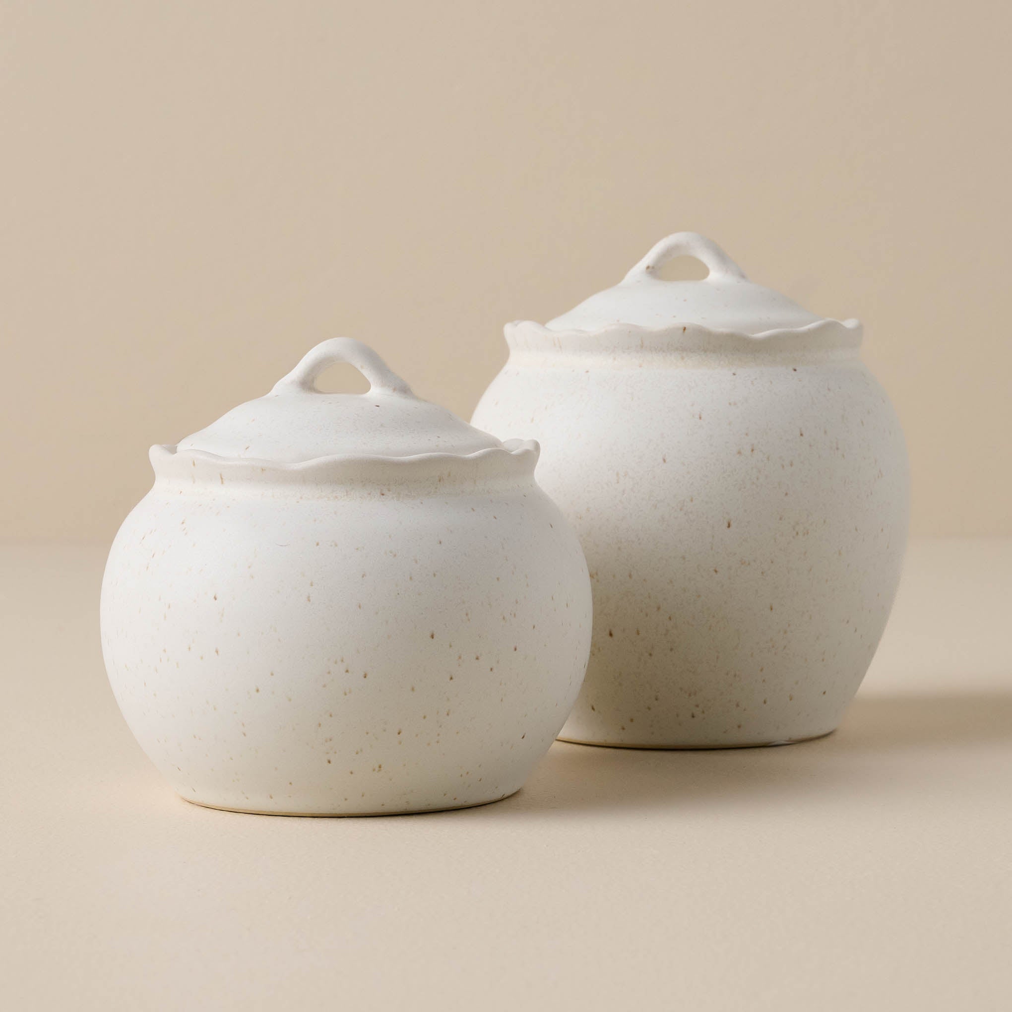 short and tall sized faye ceramic canisters Items range from $26.00 to $30.00