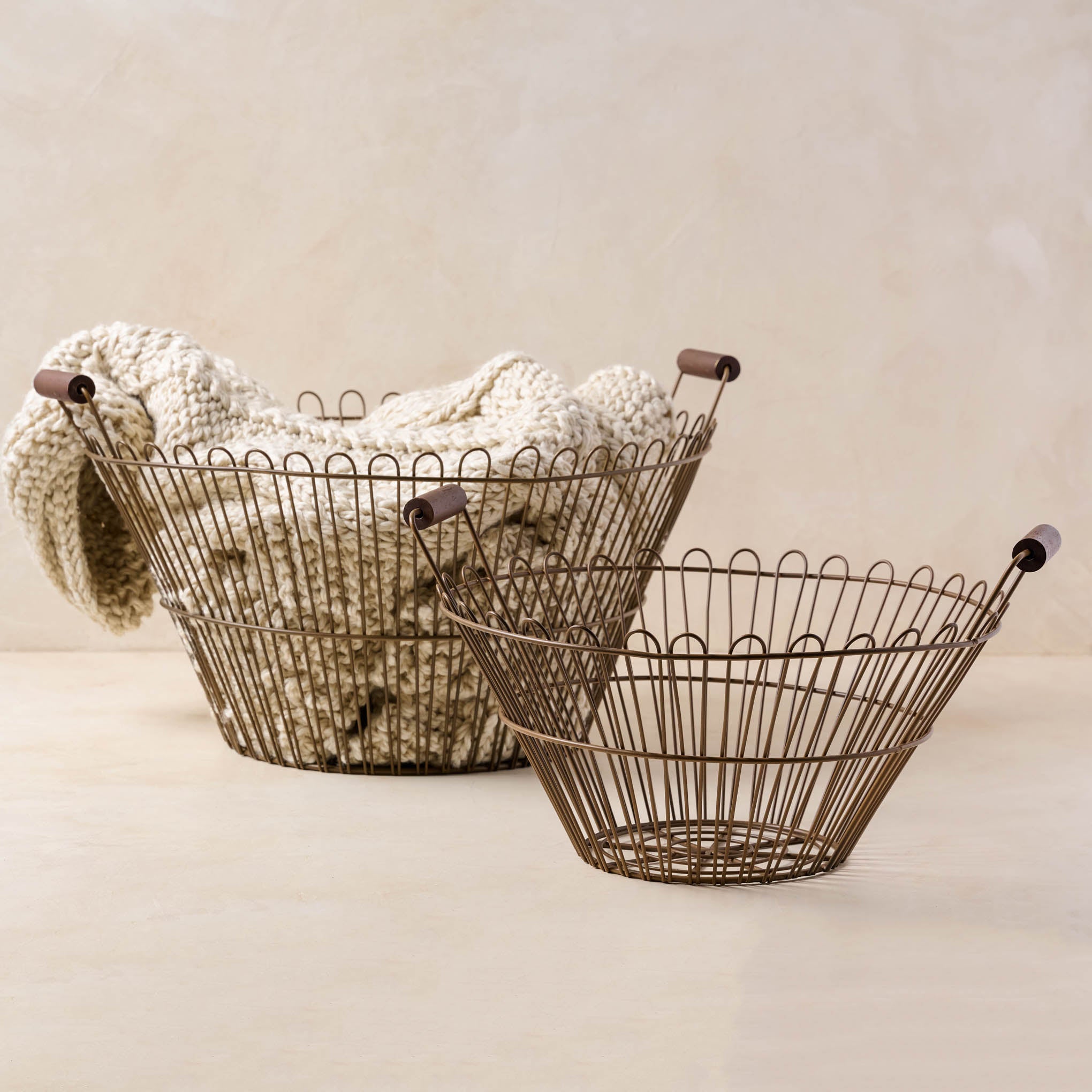 Wire basket 2025 for blankets