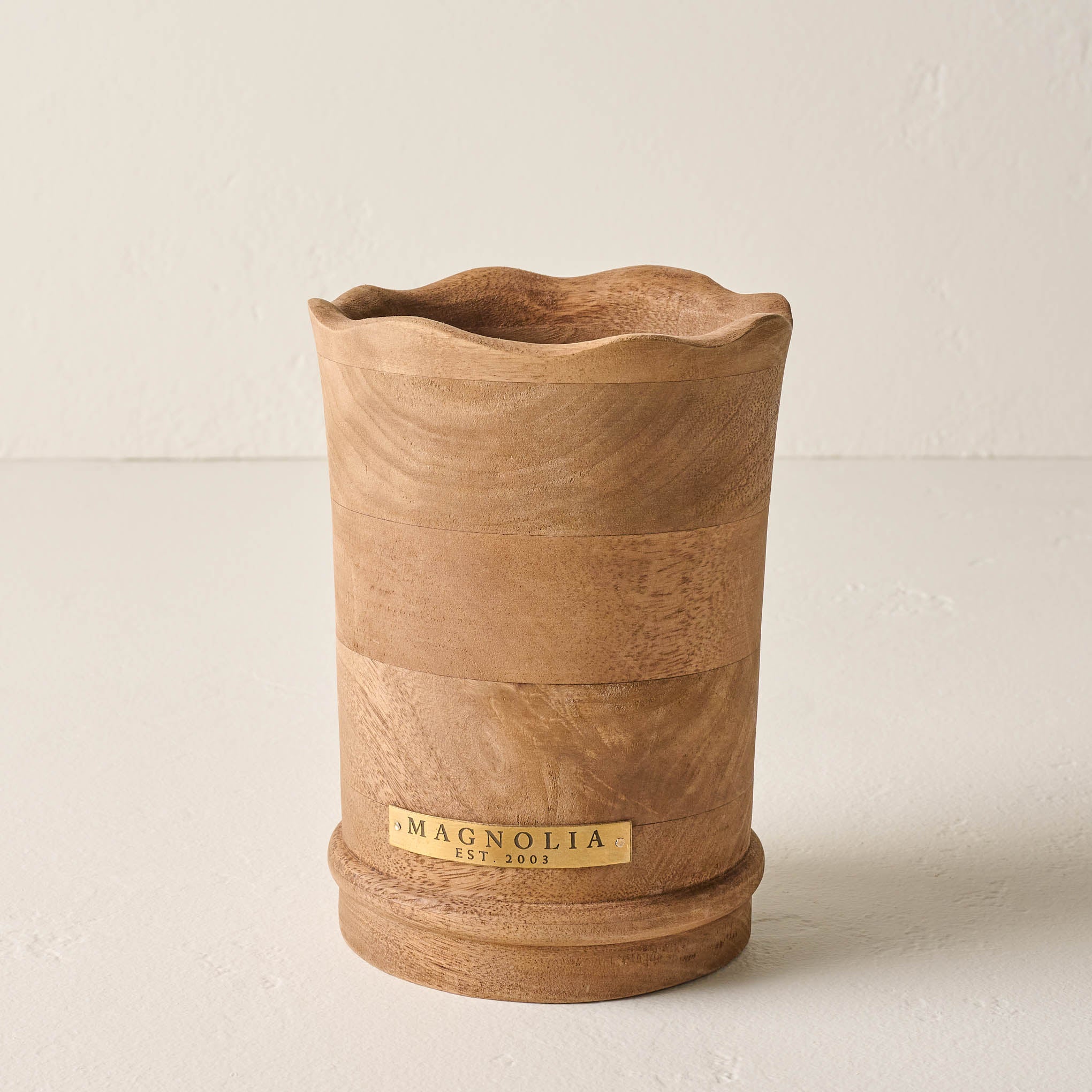 Magnolia Antiqued Wood Utensil Holder - Magnolia