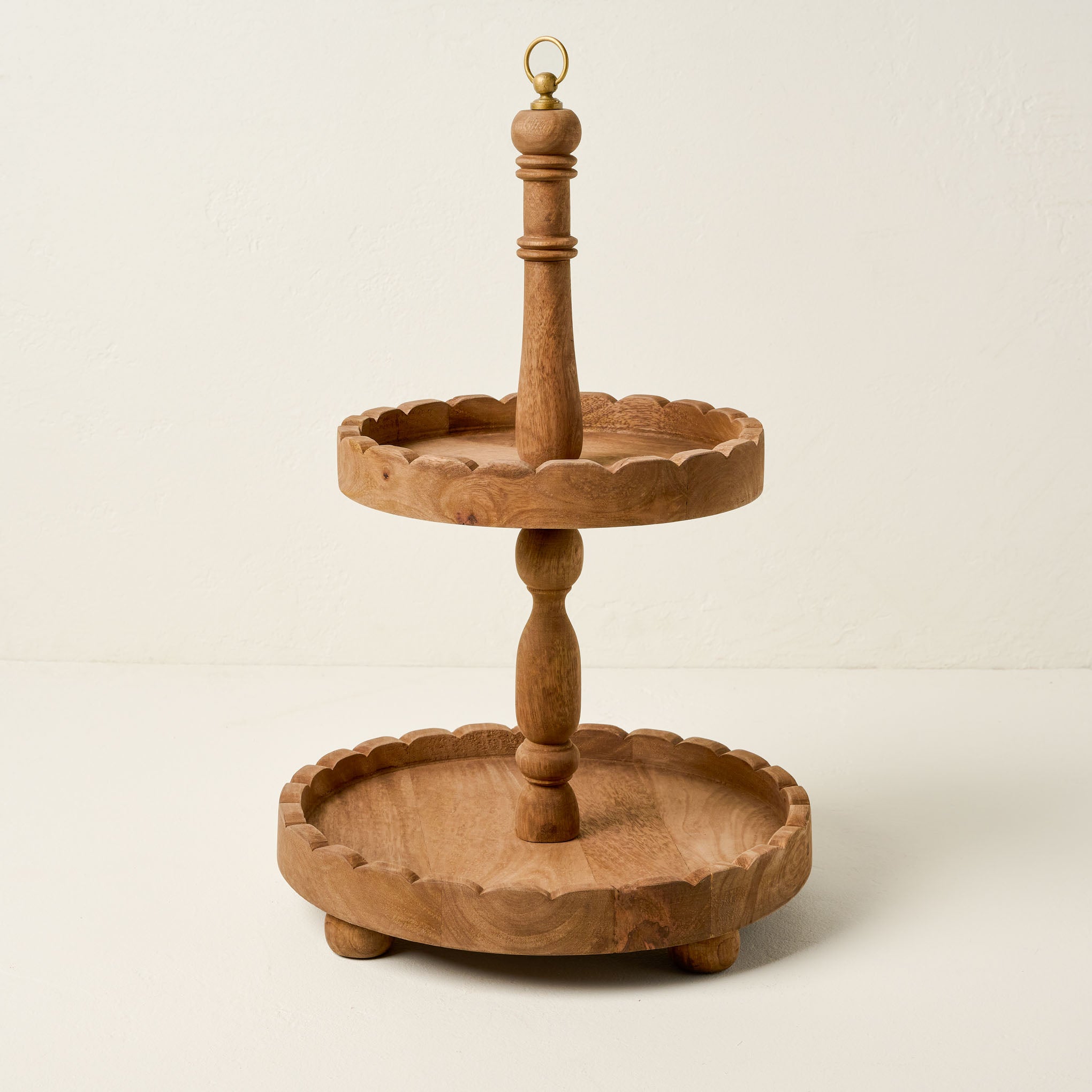 Antiqued Wood Tiered Riser $50.00