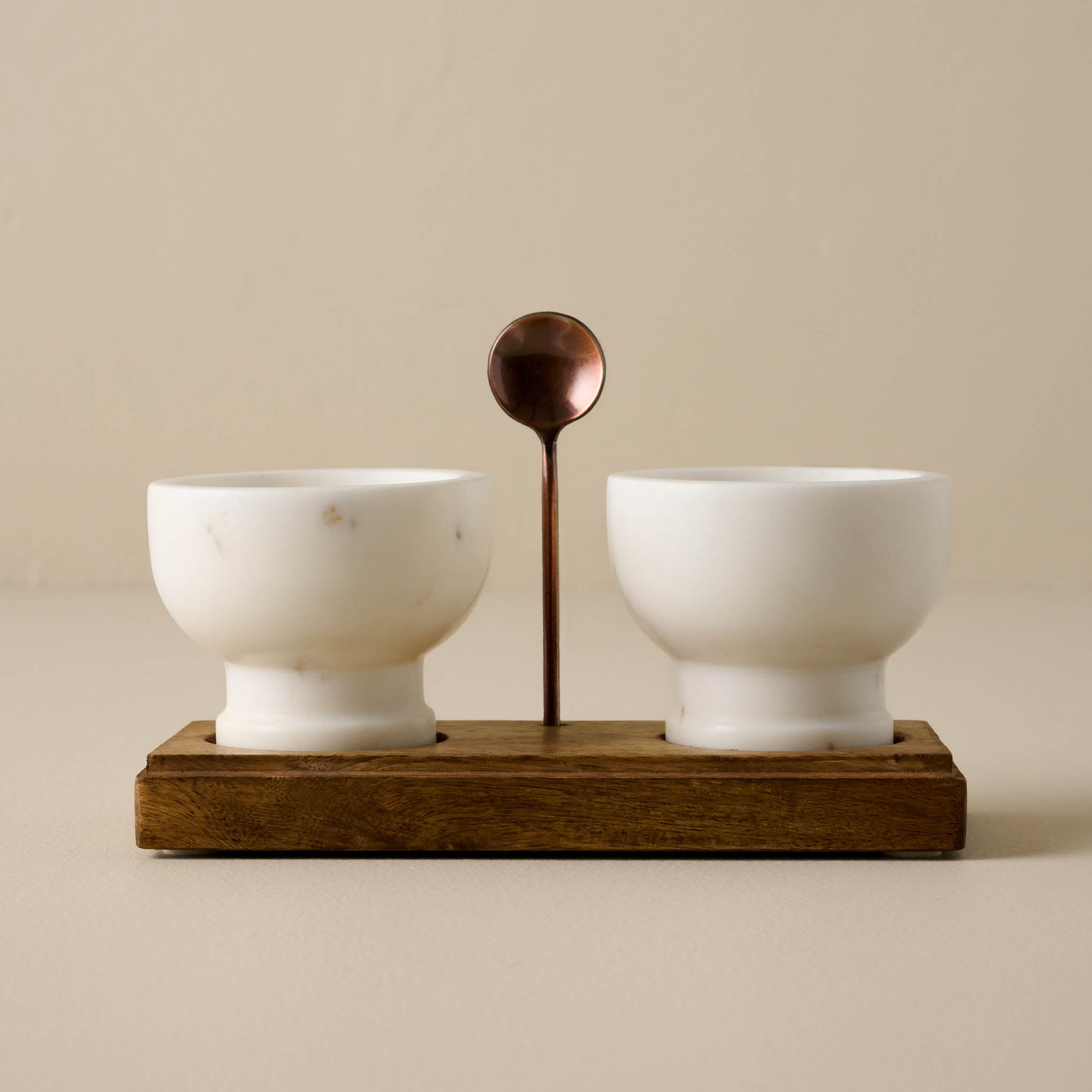 White Marble Salt + Pepper Set