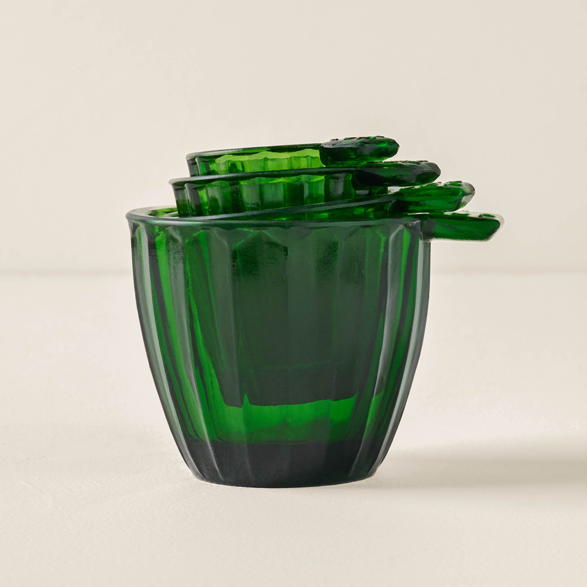  SHERCHPRY Measuring Cup Green Glass Measuring Cup