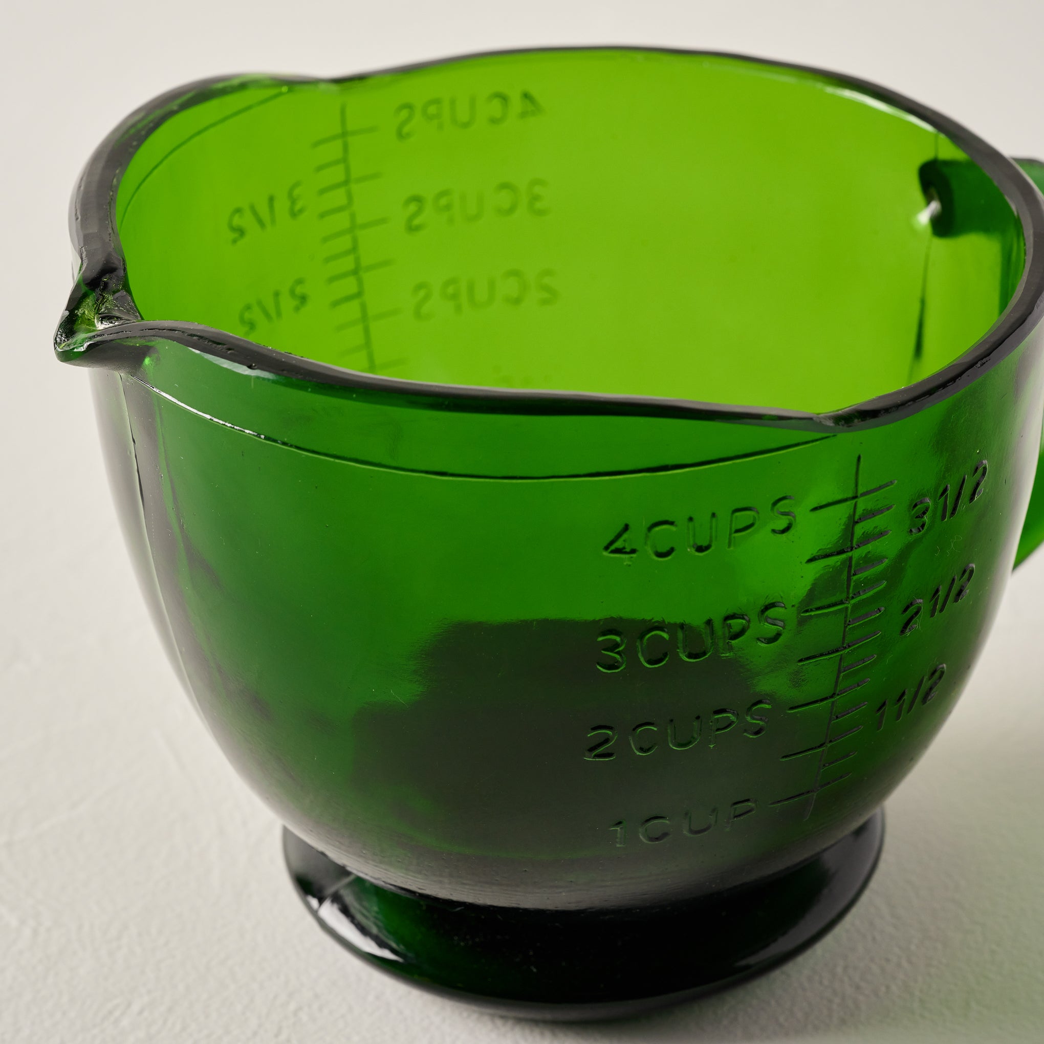 Green Depression Glass Measuring Cup Stock Image - Image of