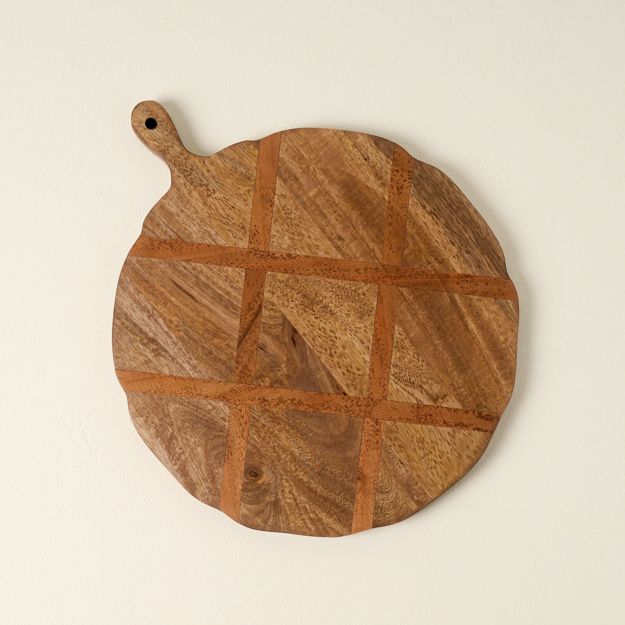 Antiqued Wood Round Serving Board $40.00