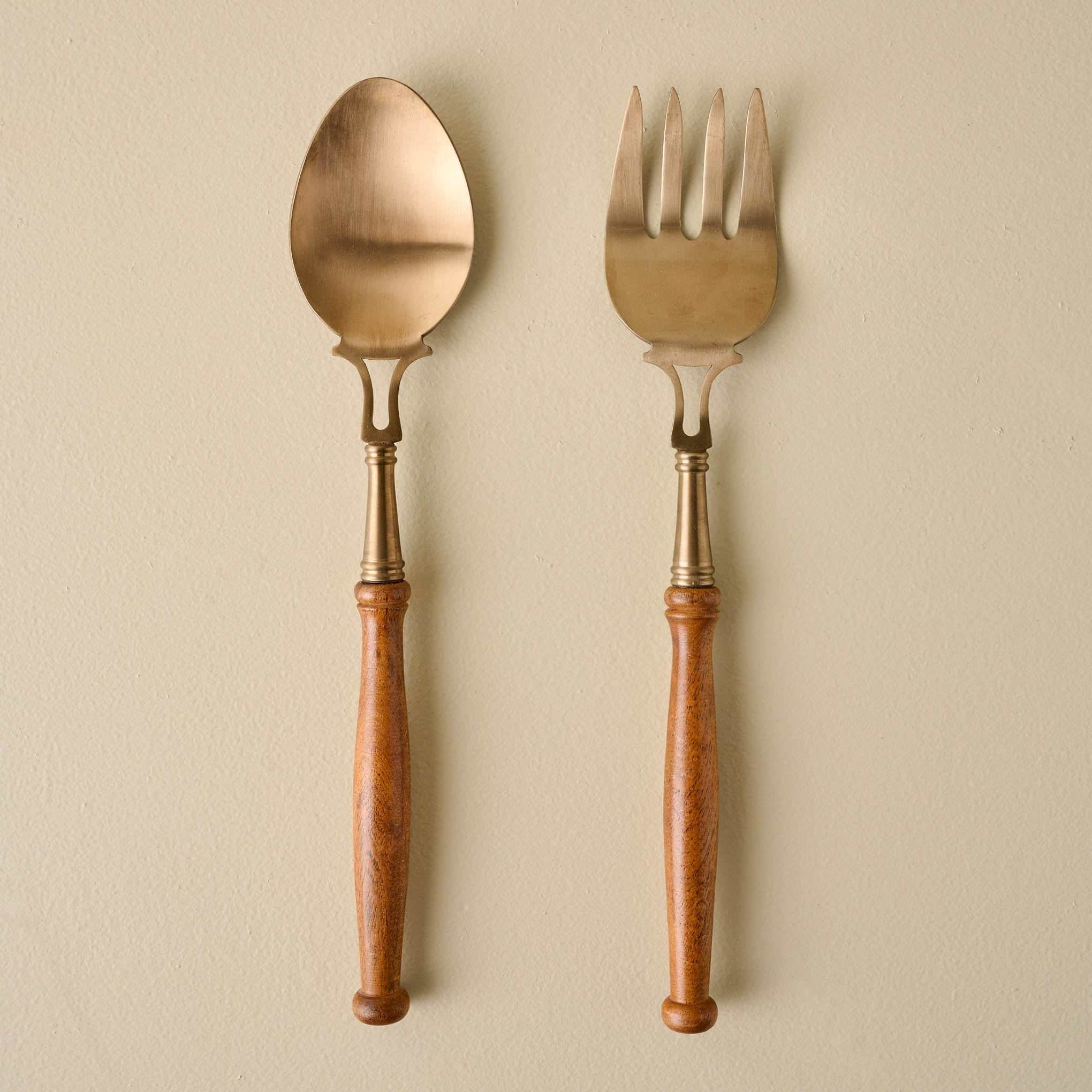 Antiqued Wood Serving Set