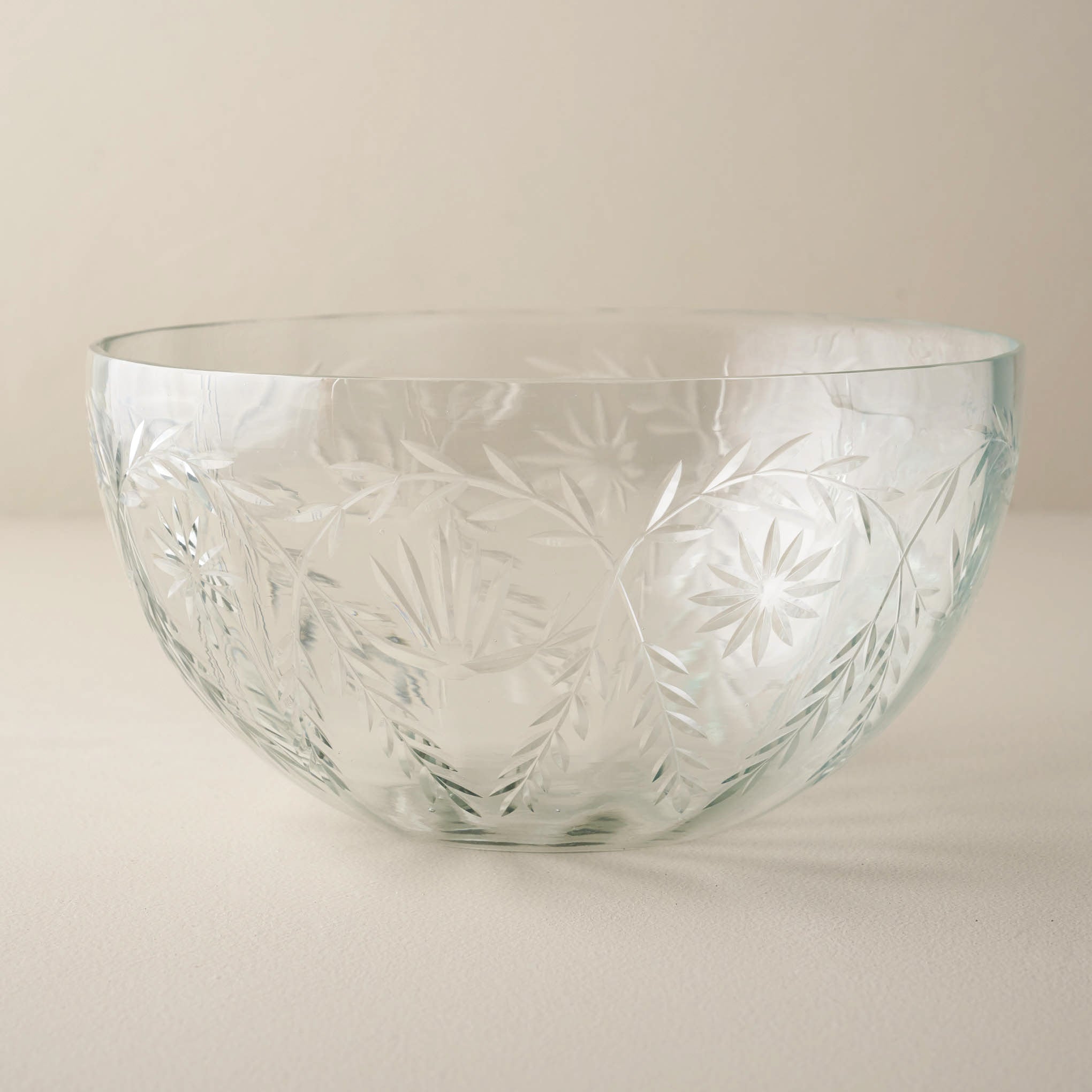 Vivian Cut Glass Serving Bowl $60.00