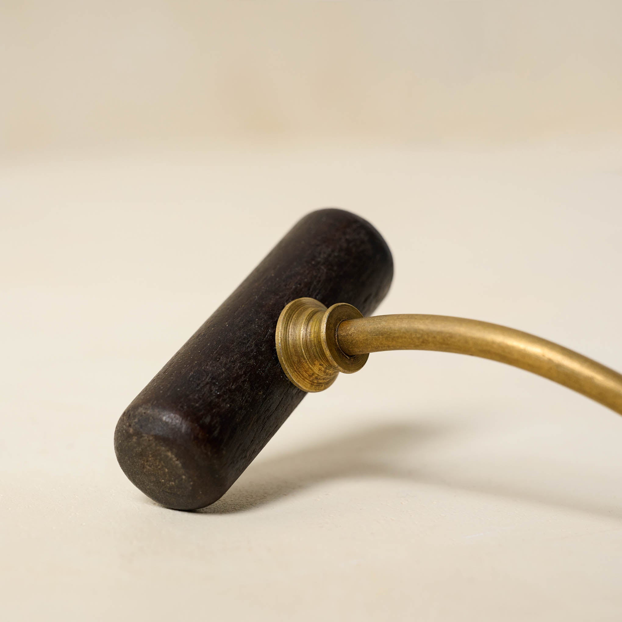 Grant Wood and Brass Hook Rack - Magnolia