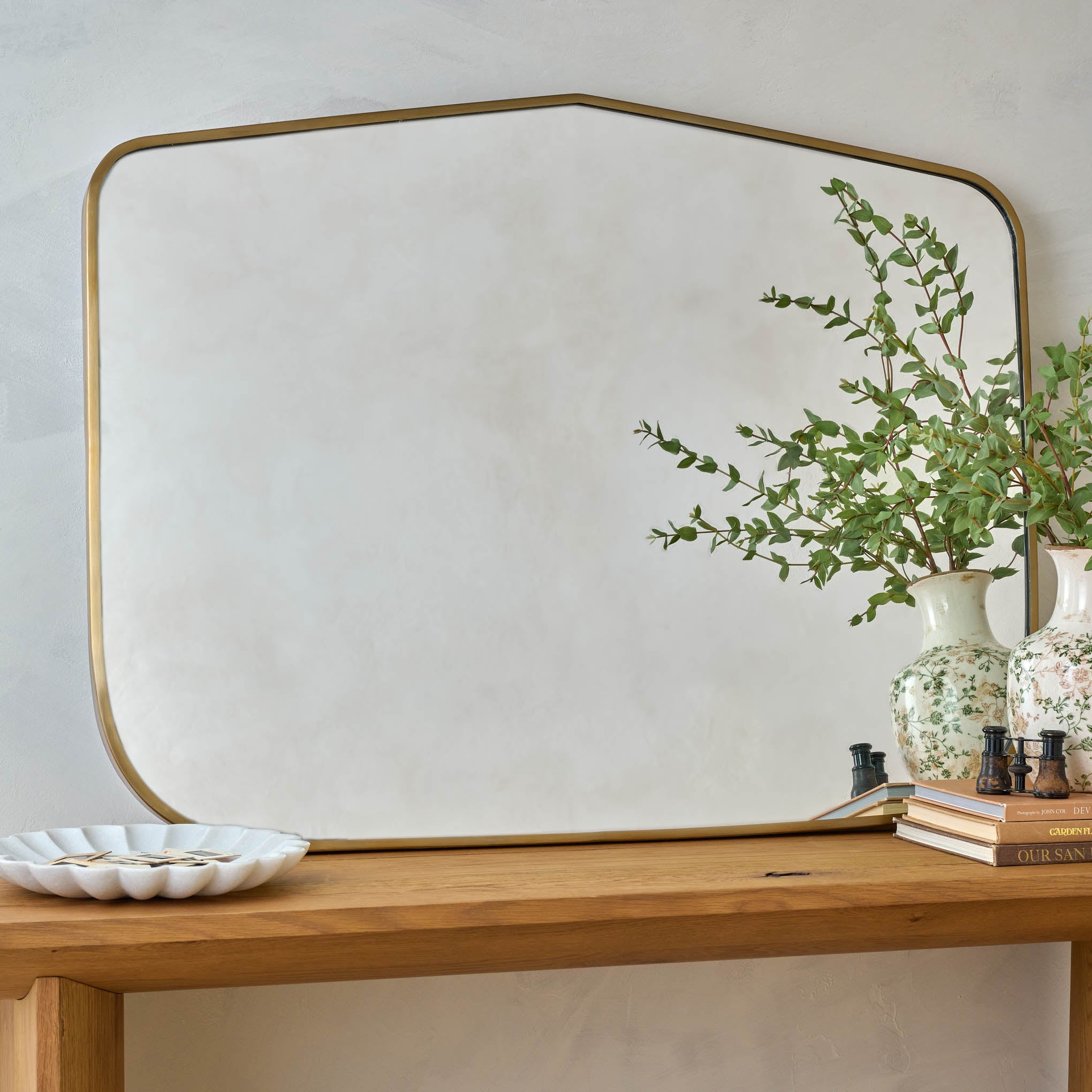 Dorian Brass Mantle Mirror