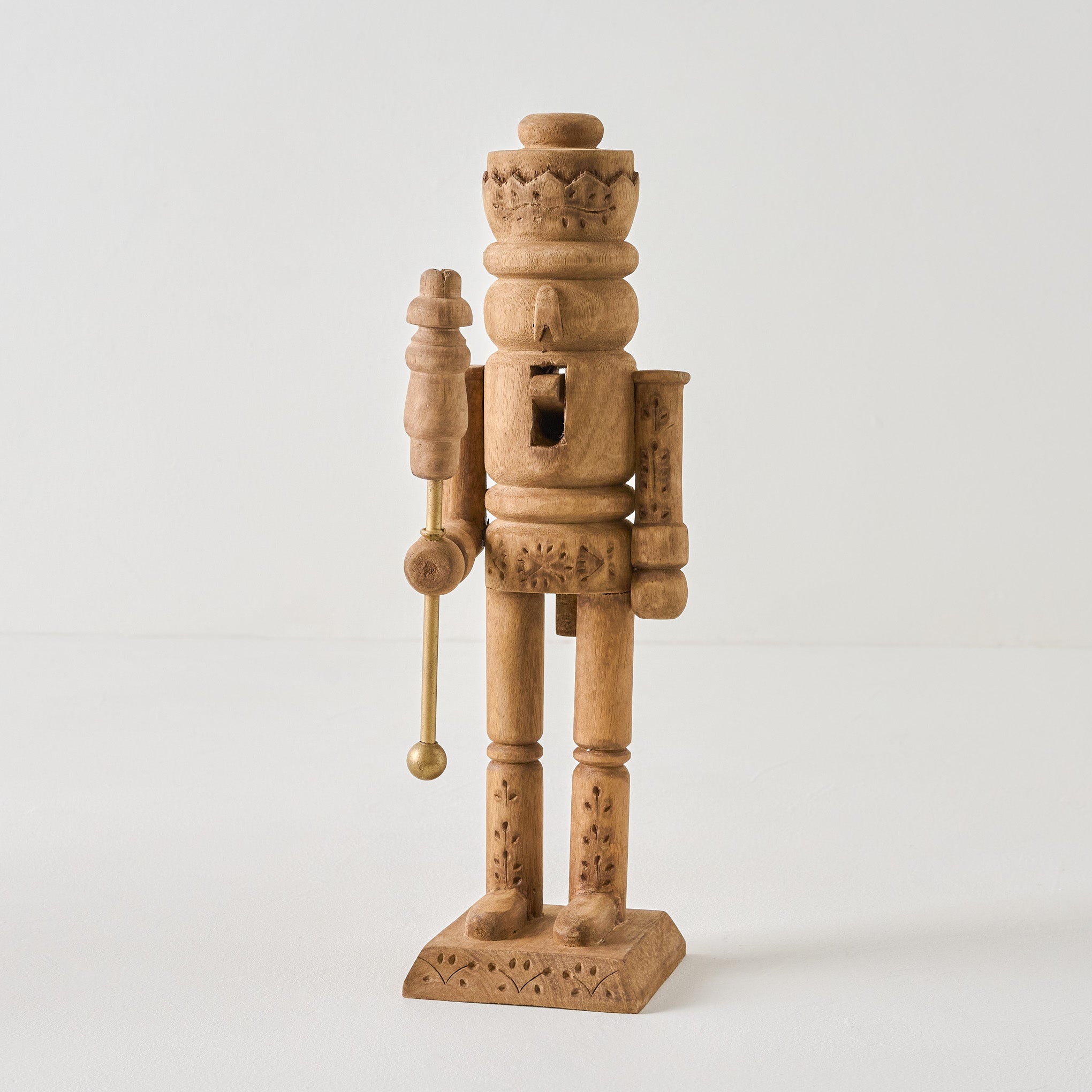 Scepter Carved Wood Nutcracker