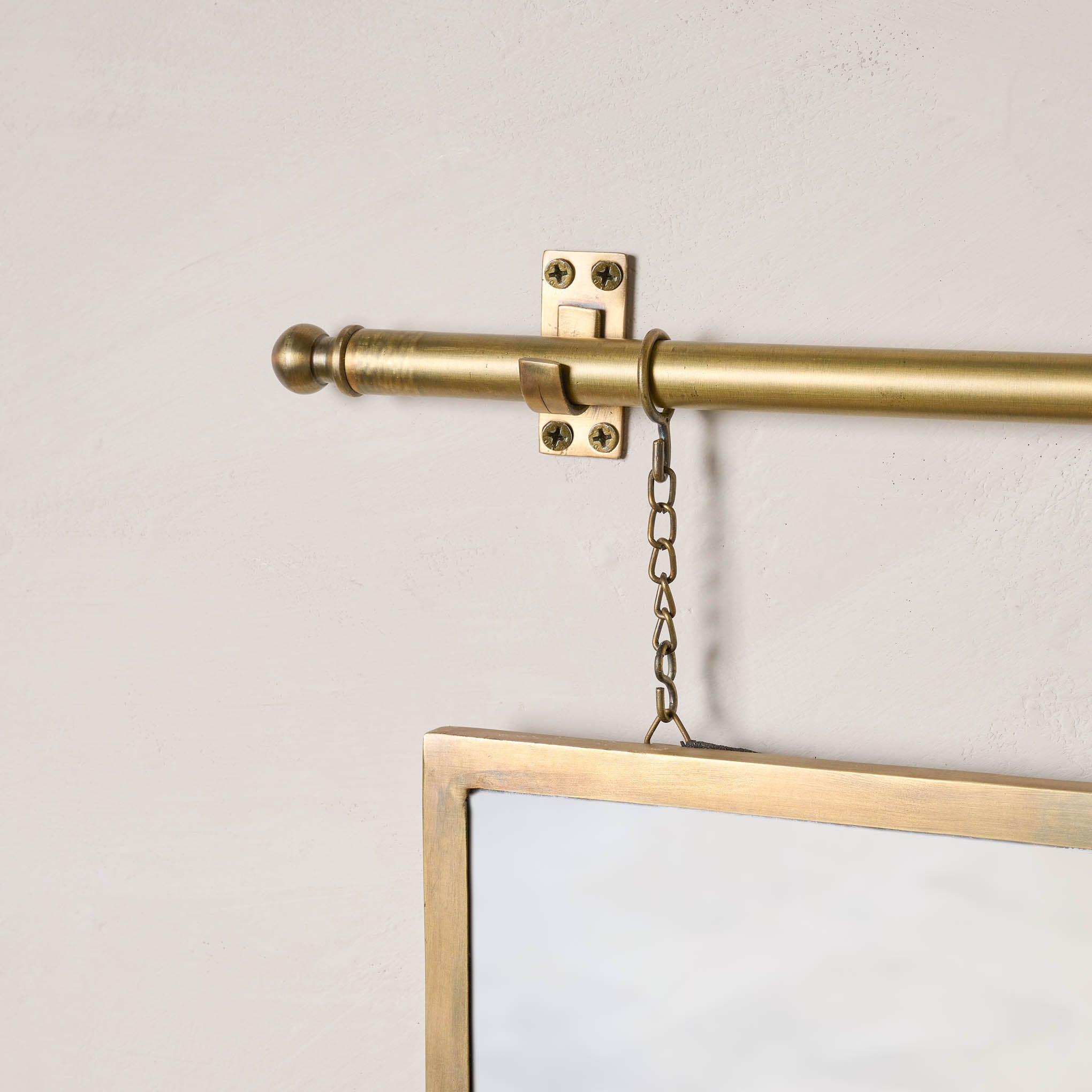 Brass Clothes Rails with Mirrored Walls - Transitional