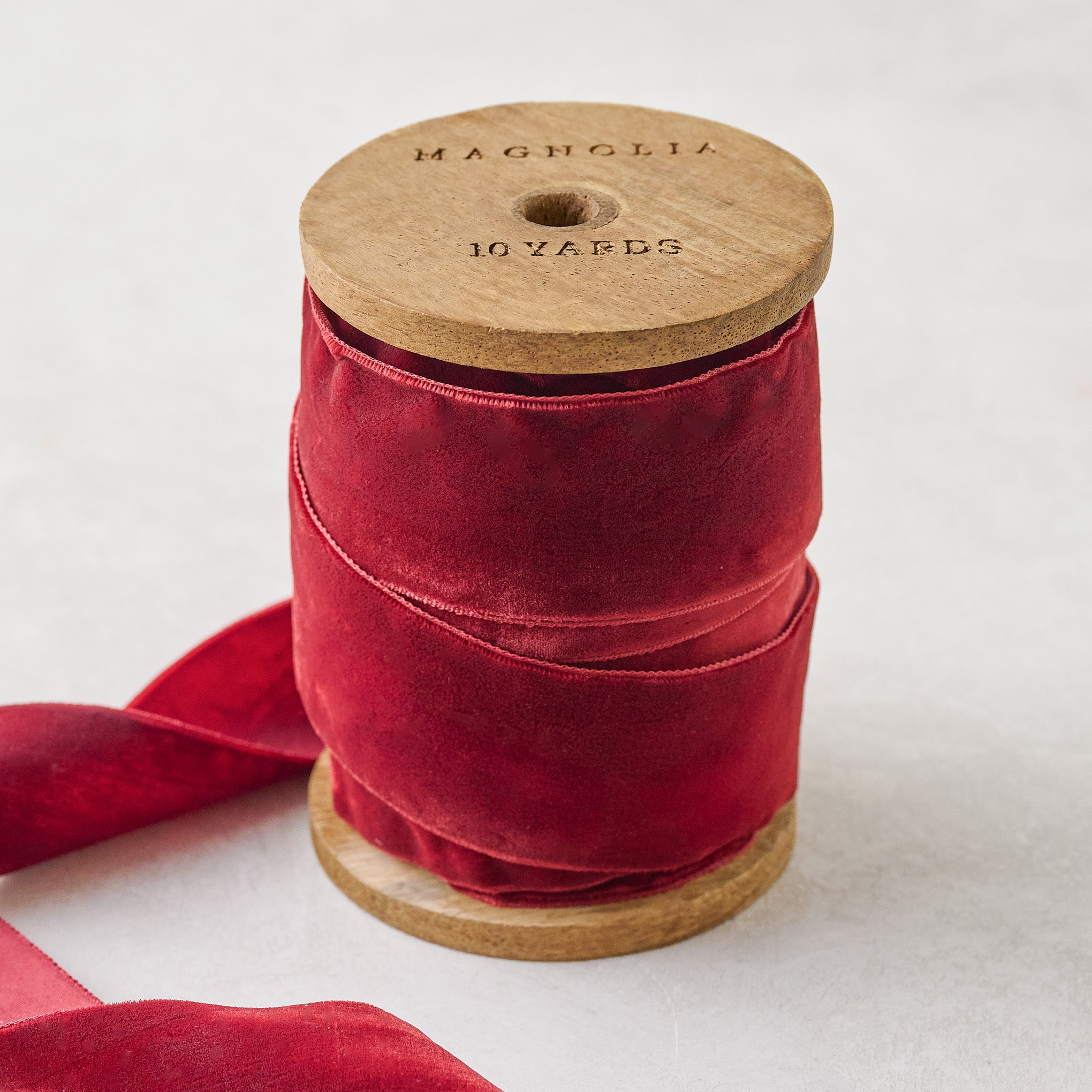 Red Velvet Ribbon on Spool