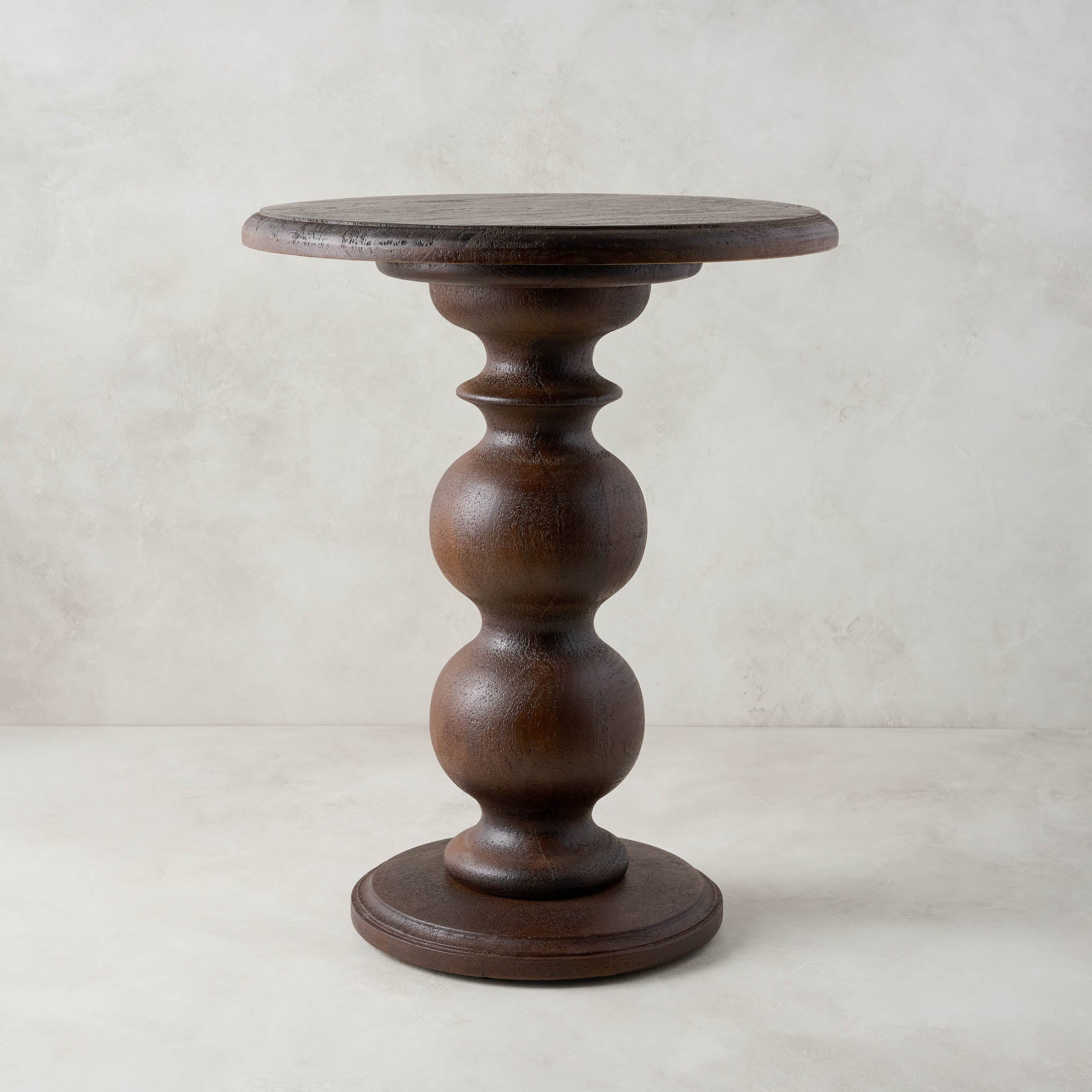 cordelia side table in heritage wood