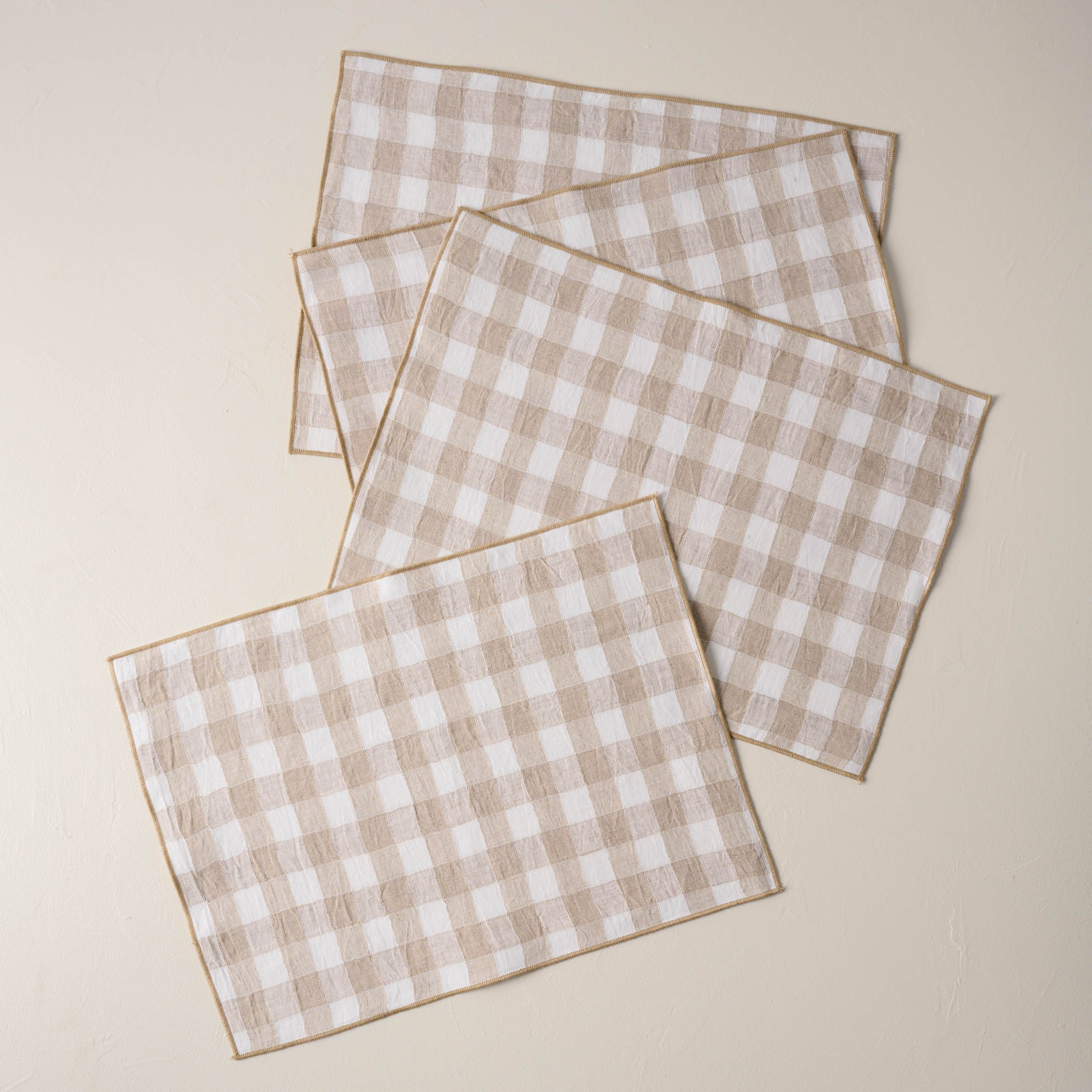 Wheat Gingham Placemat Set of Four $50.00