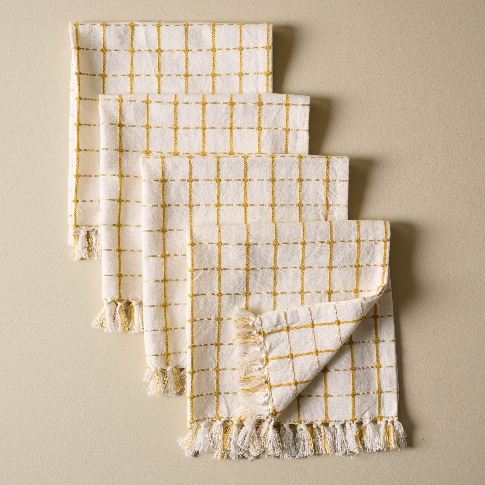 Sunshine Grid Napkin Set of Four $32.00