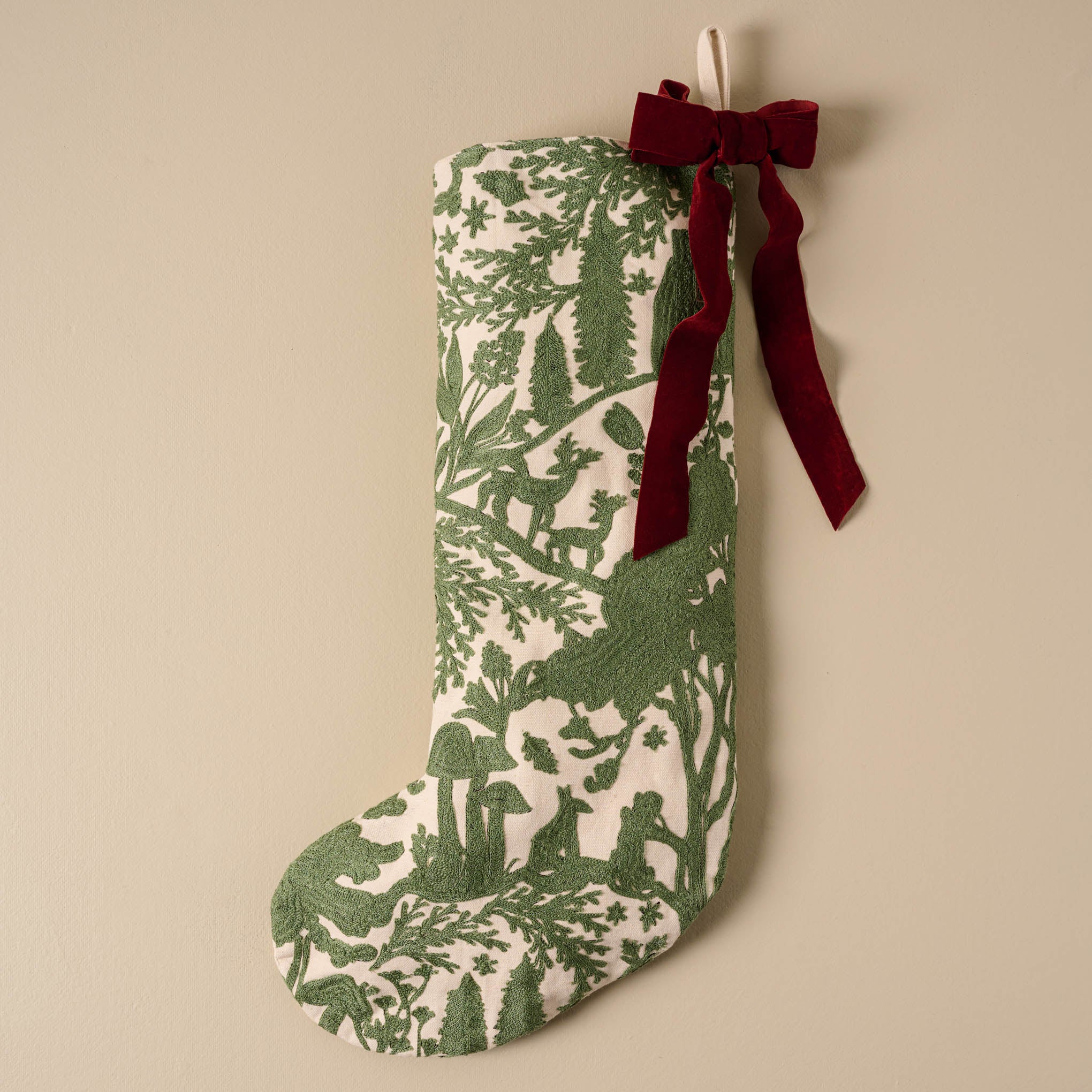 Folklore Embroidered Stocking