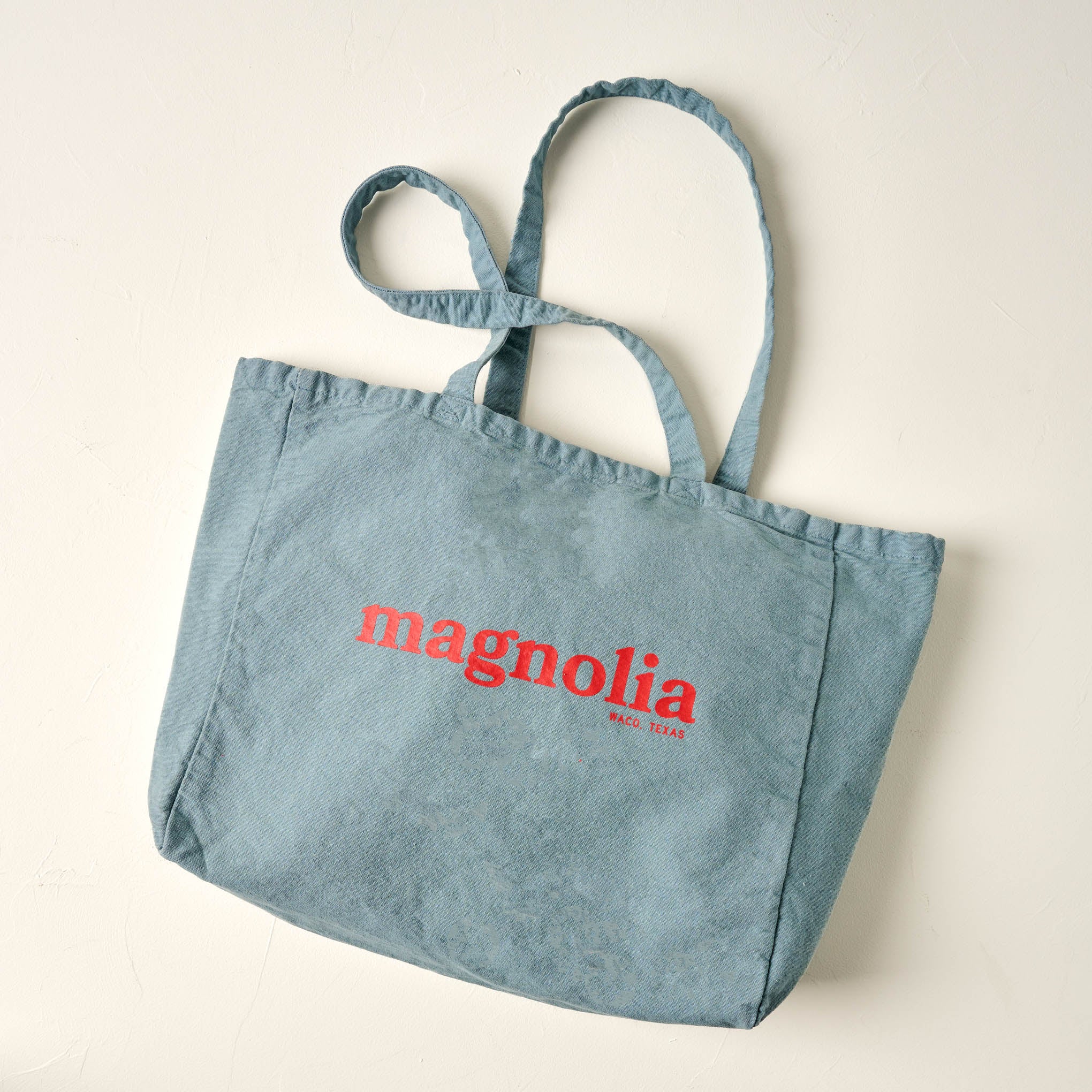 Magnolia Blue Grey Retro Tote