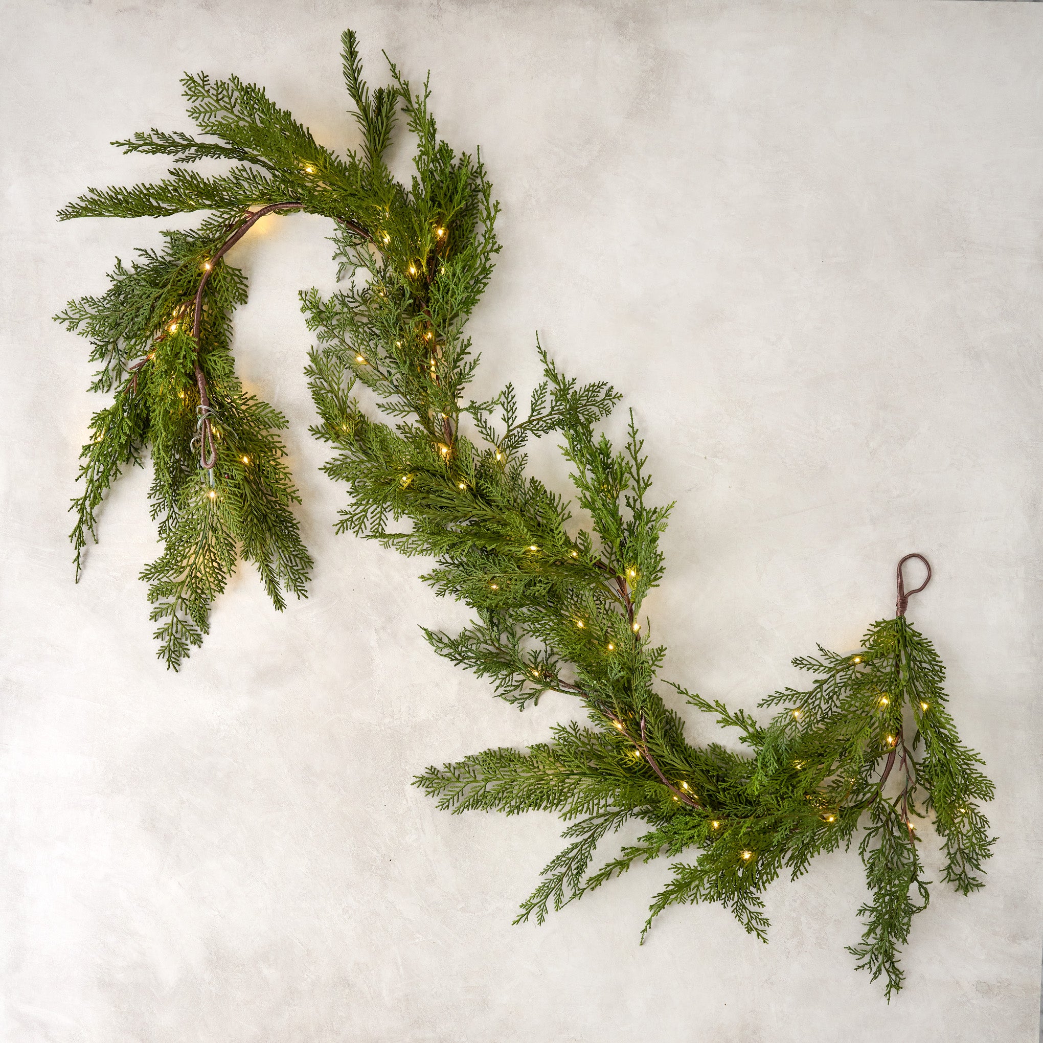 Real Touch Cedar Mix Pre-Lit Garland - 72"