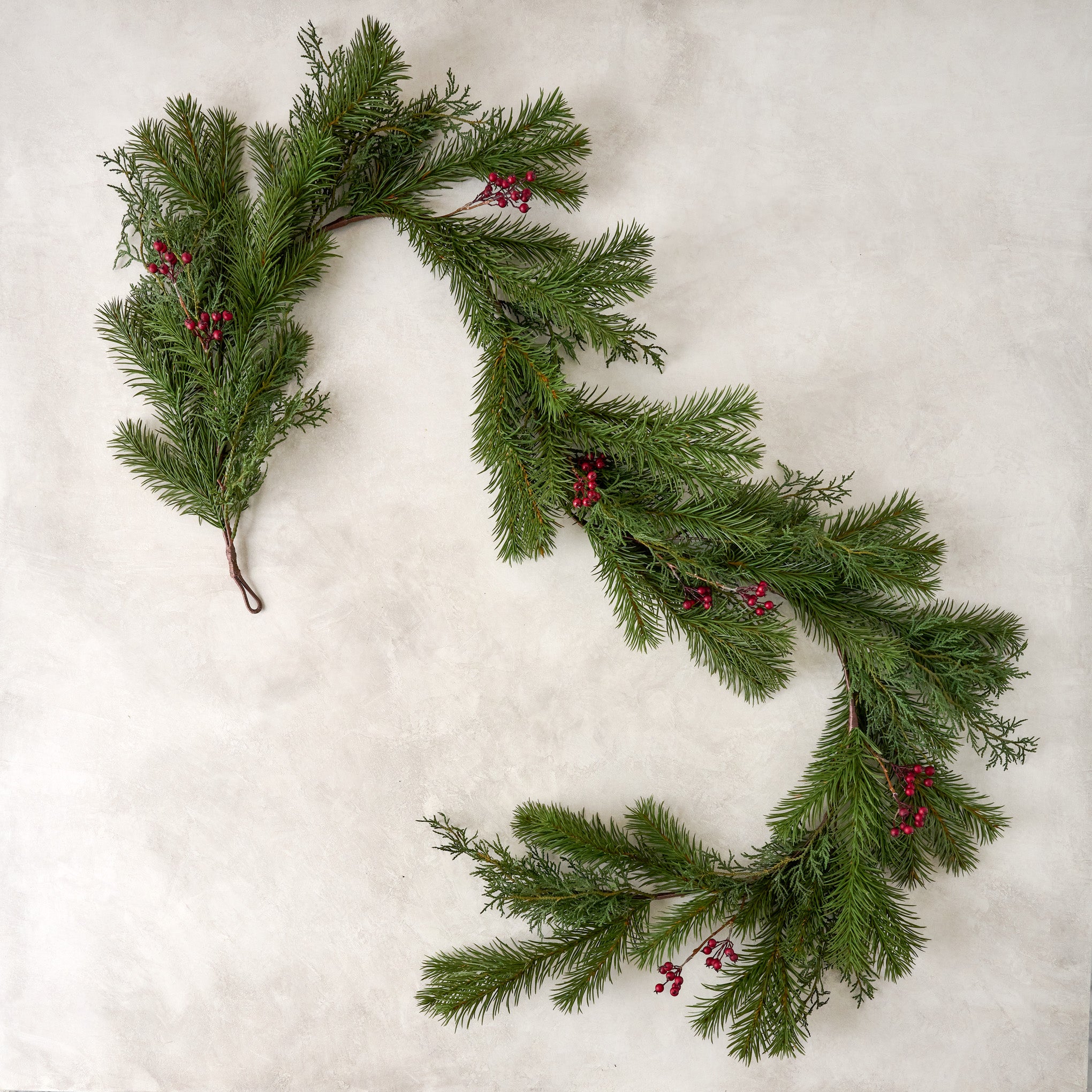 Real Touch Red Berry and Pine Garland - 72"