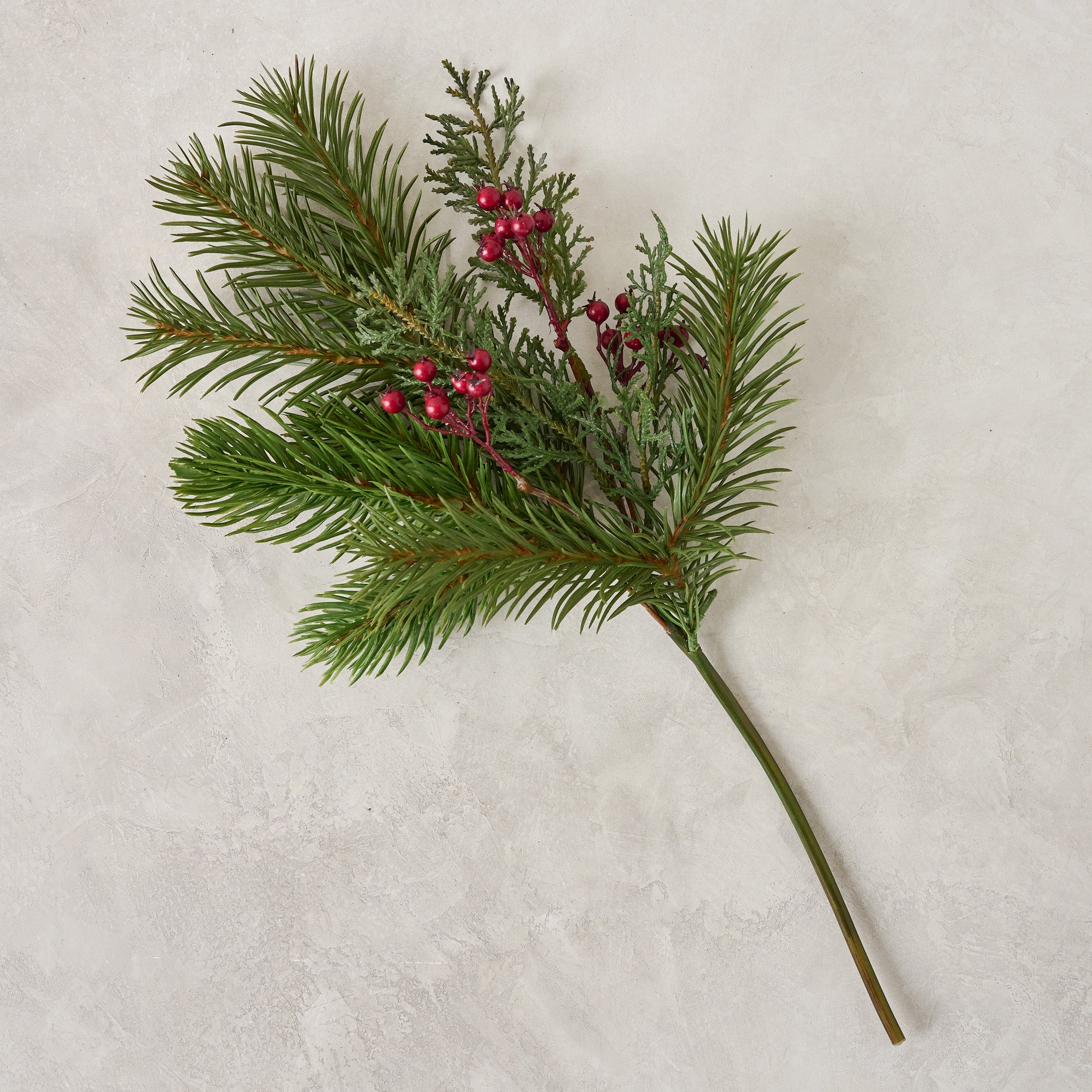 Real Touch Red Berry and Pine Stem