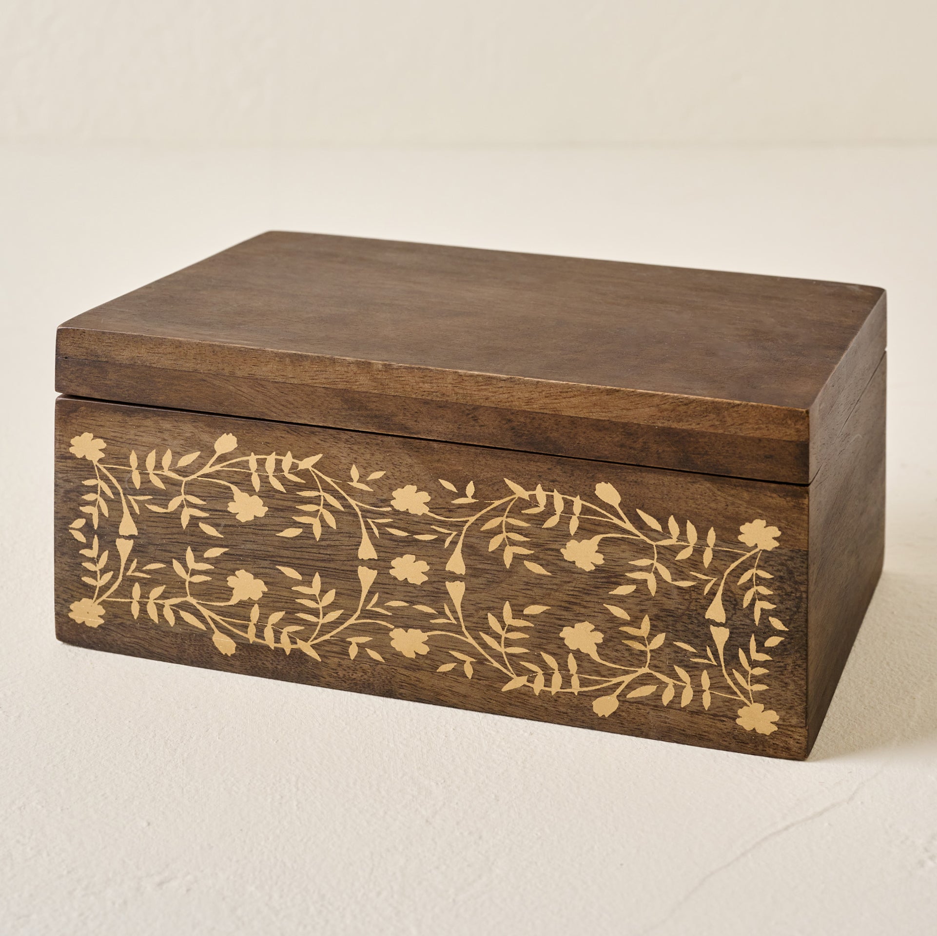 Floral Motif Decorative Wooden Box