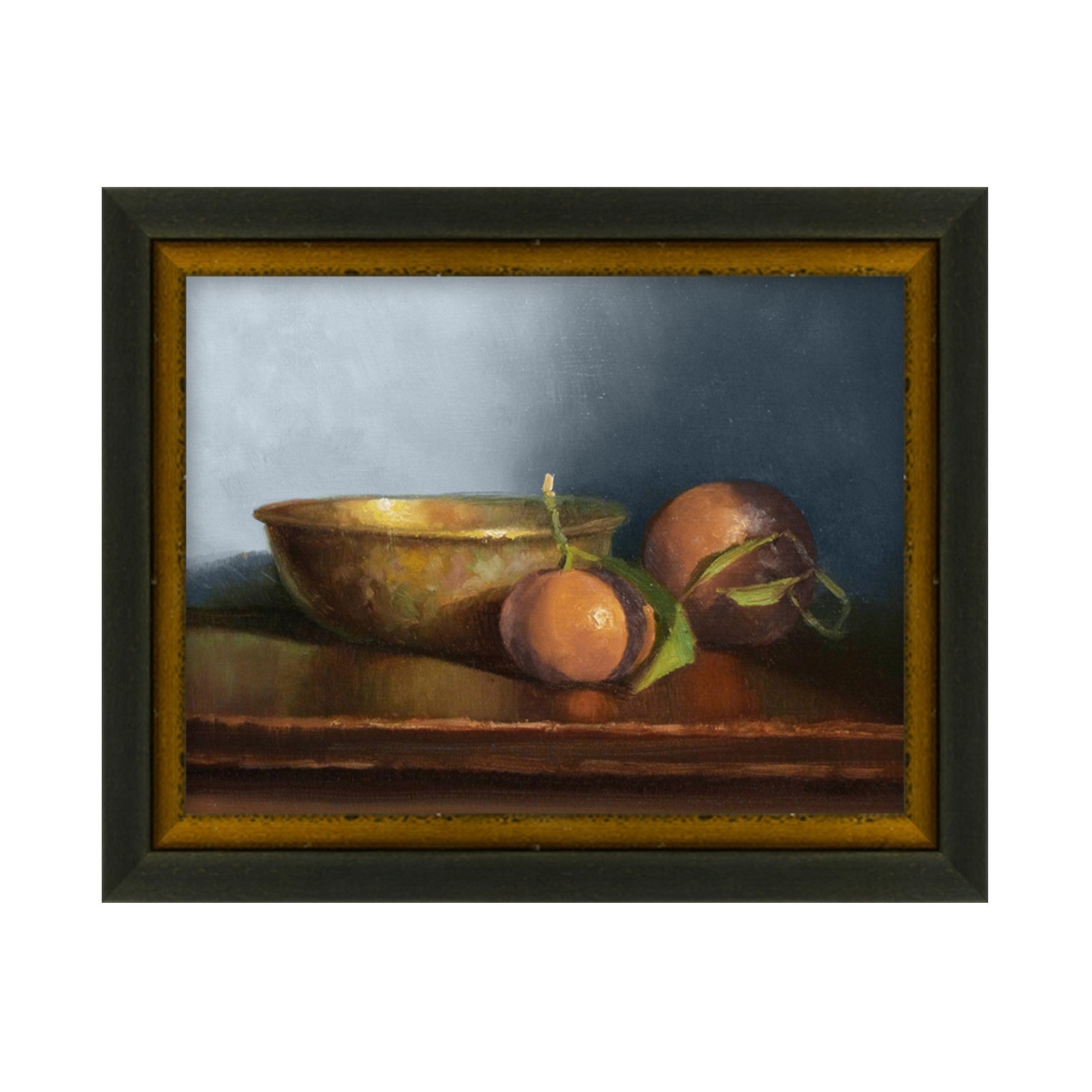 framed wall art called Clementines et Bol, a still life by French painter Pascal Giroud $128.00