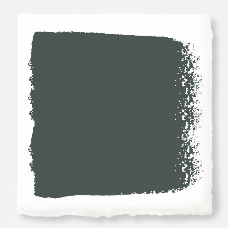 A slightly jeweled forest green hue classic interior paint named 1905 Green