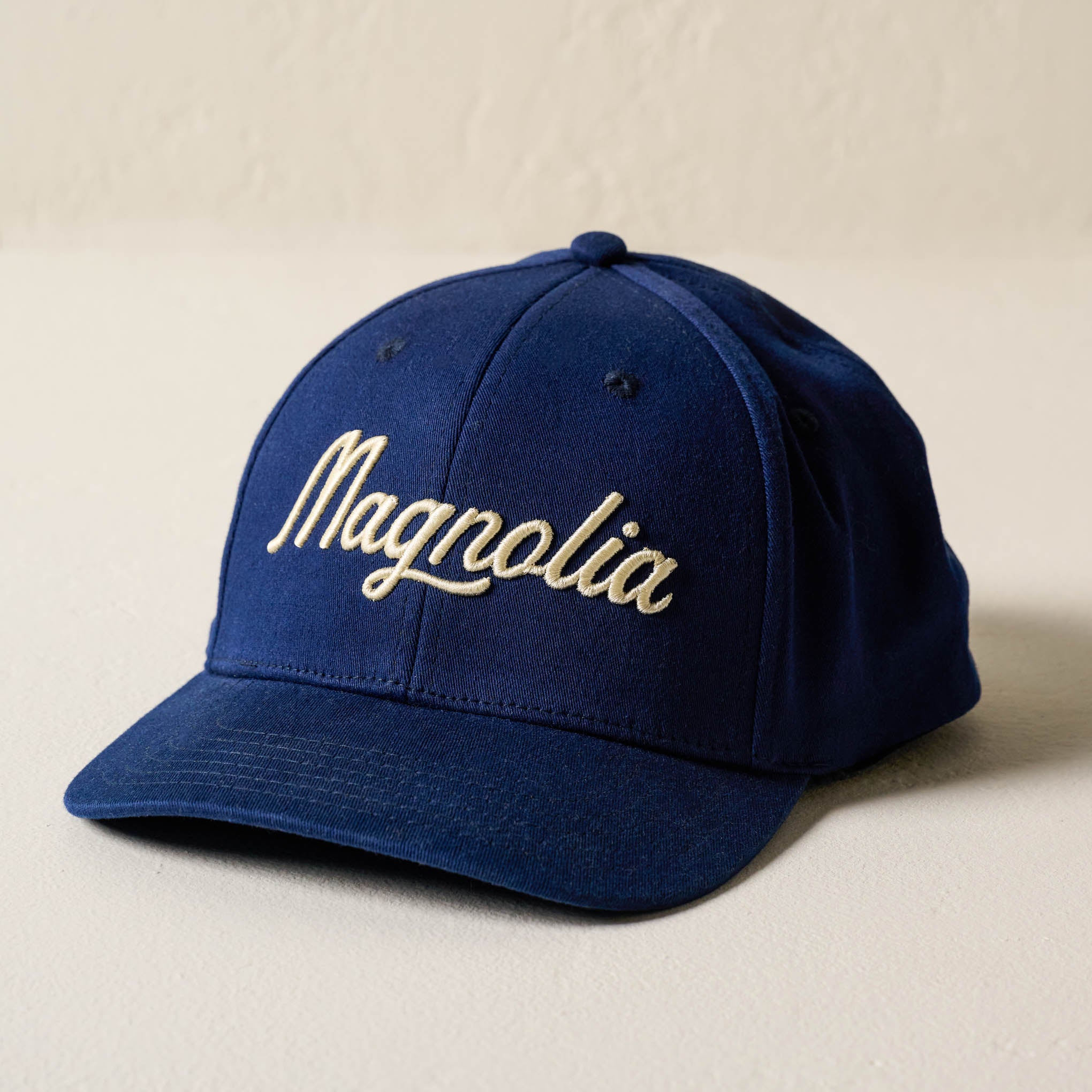 Magnolia Script Embroidered Navy Hat $34.00