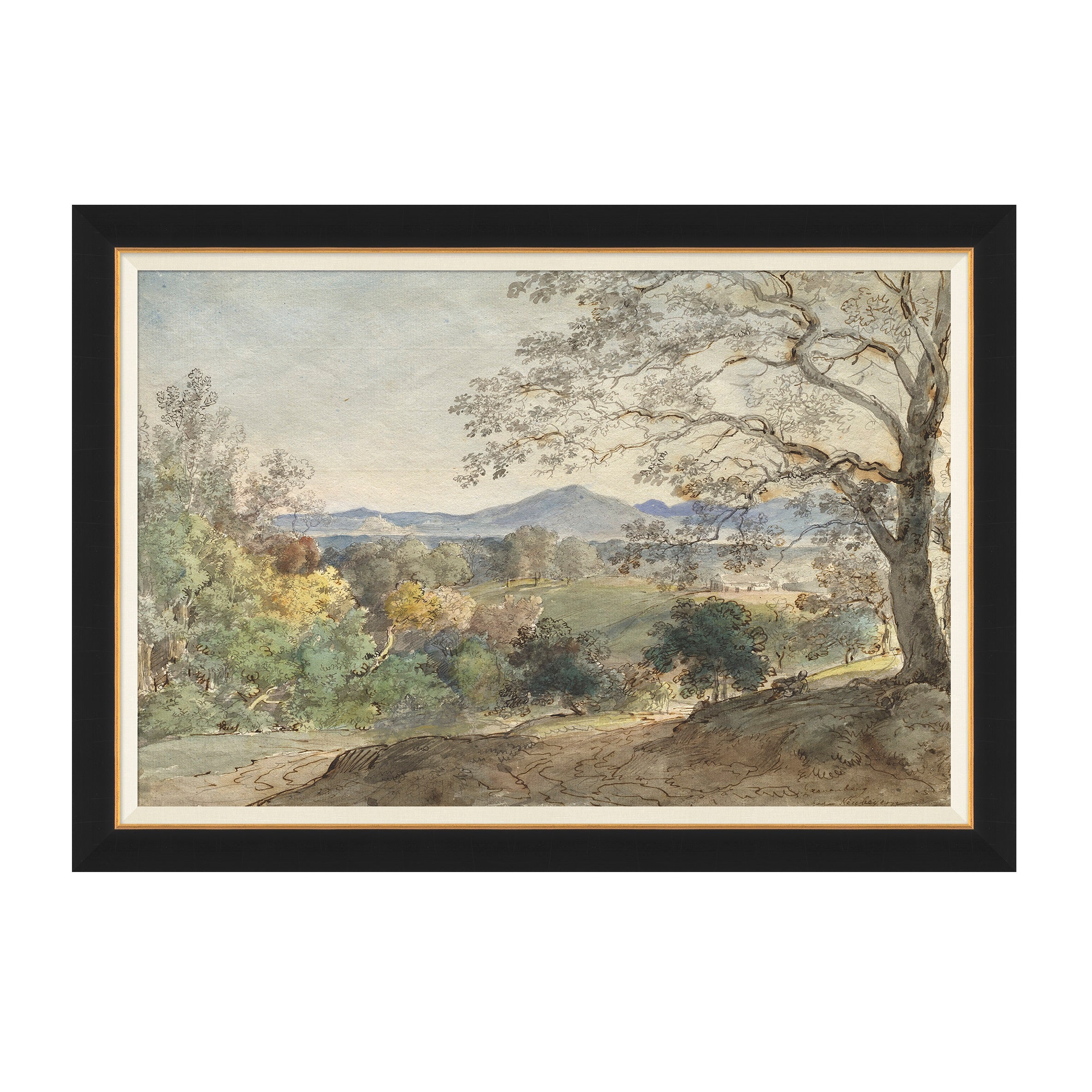 Framed art called Watercolor Countryside $380.00