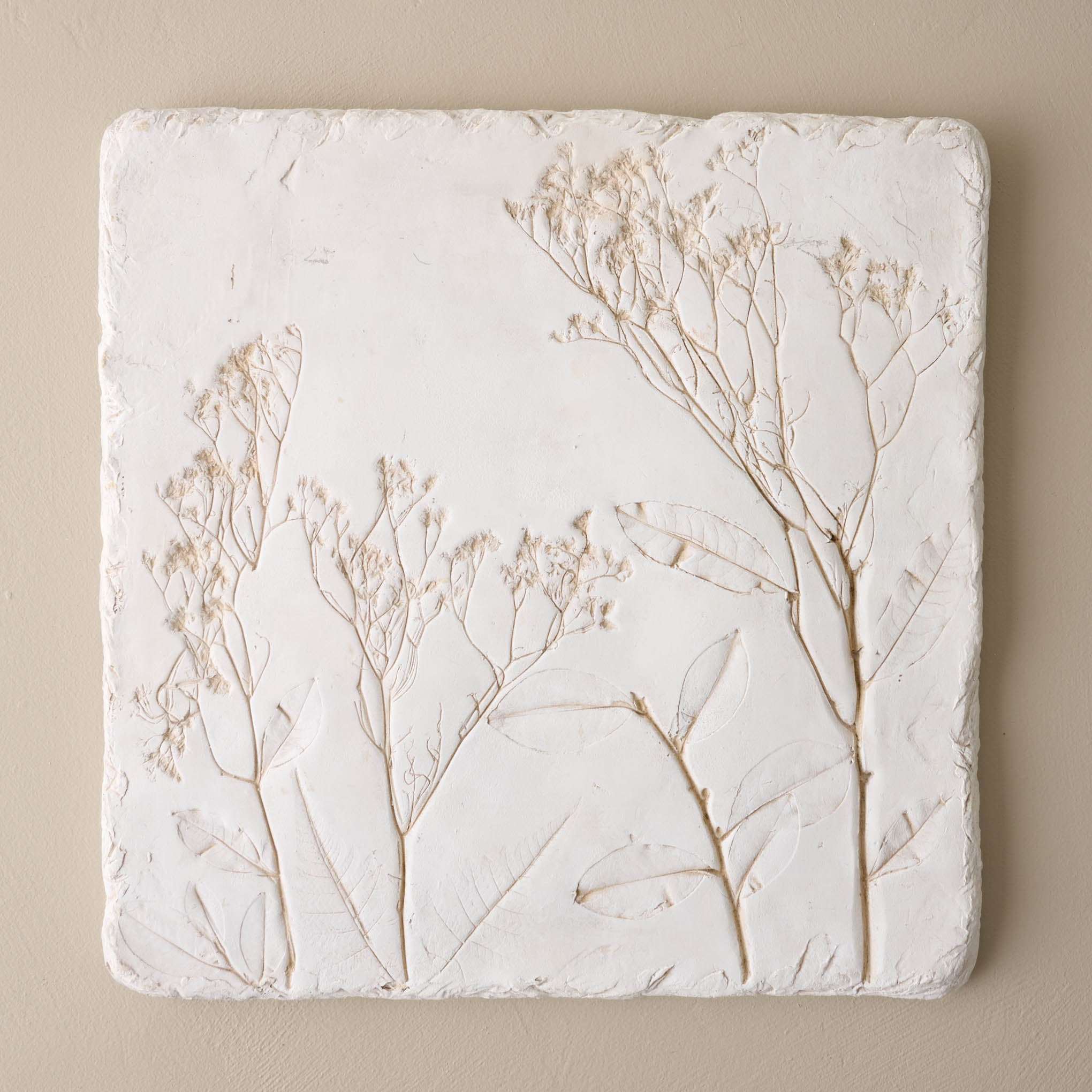 Pressed Flower Plaque - leaves